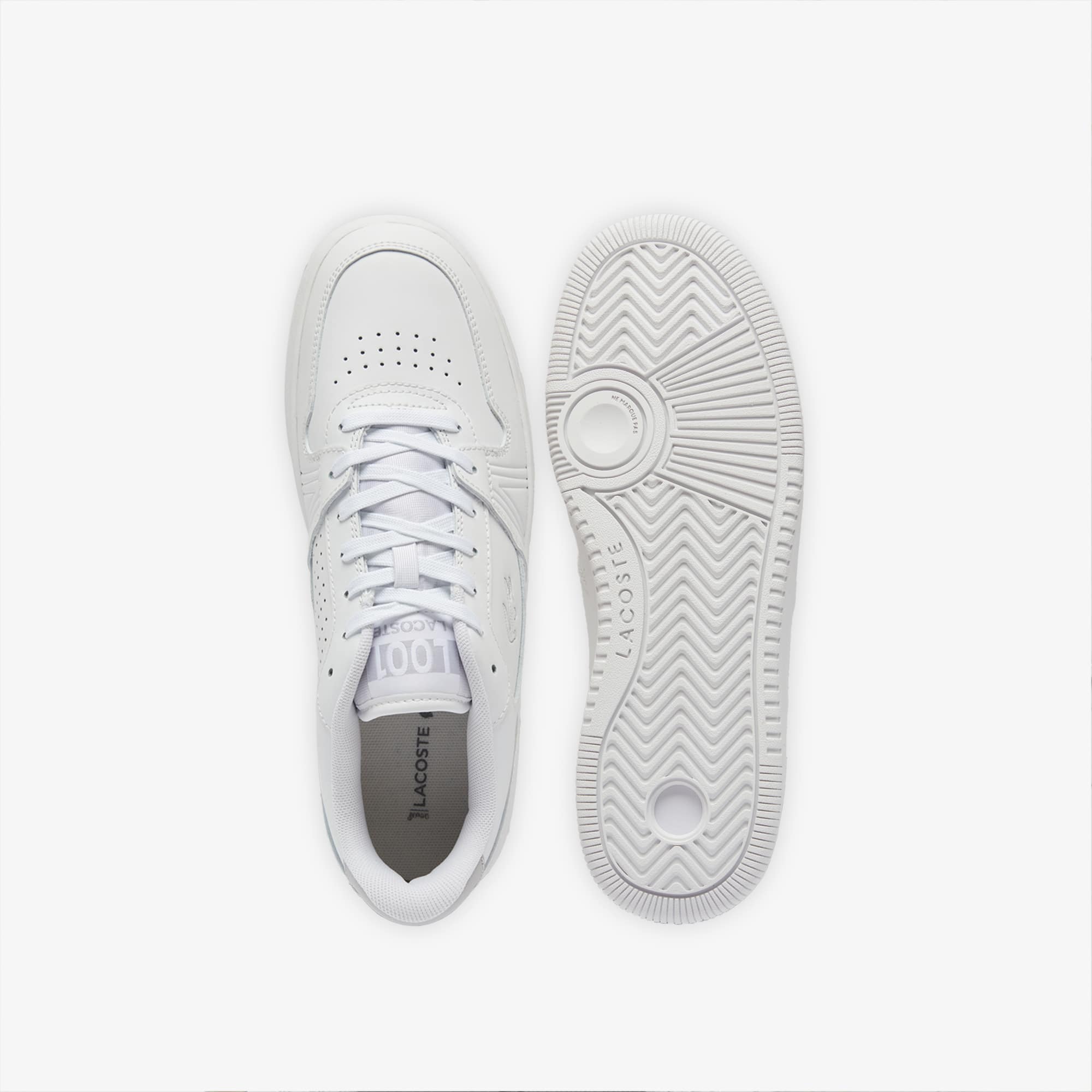 Men's L001 Set Leather Sneakers - WHITE/WHITE