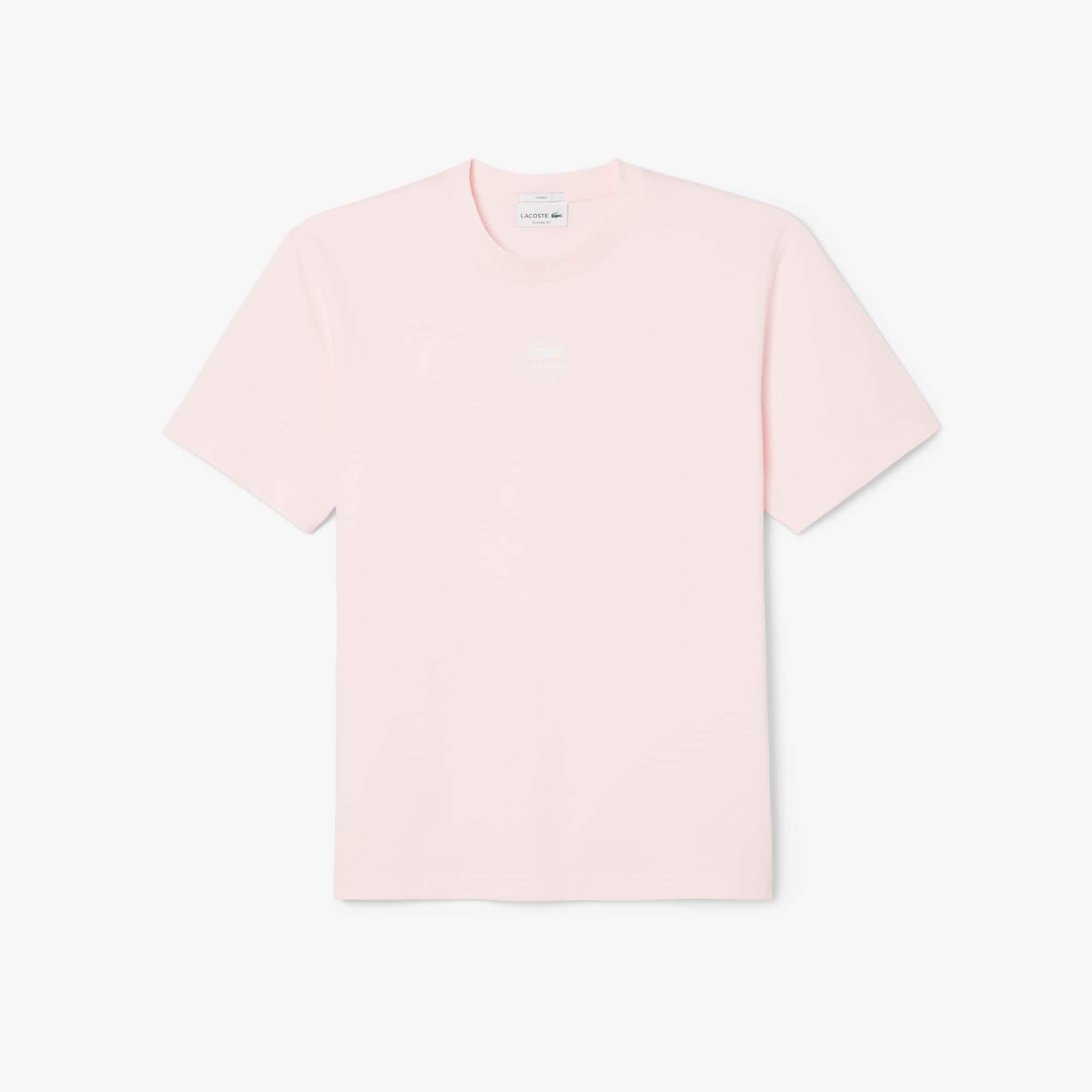 Unisex Signature Print Cotton T-Shirt - Light Pink