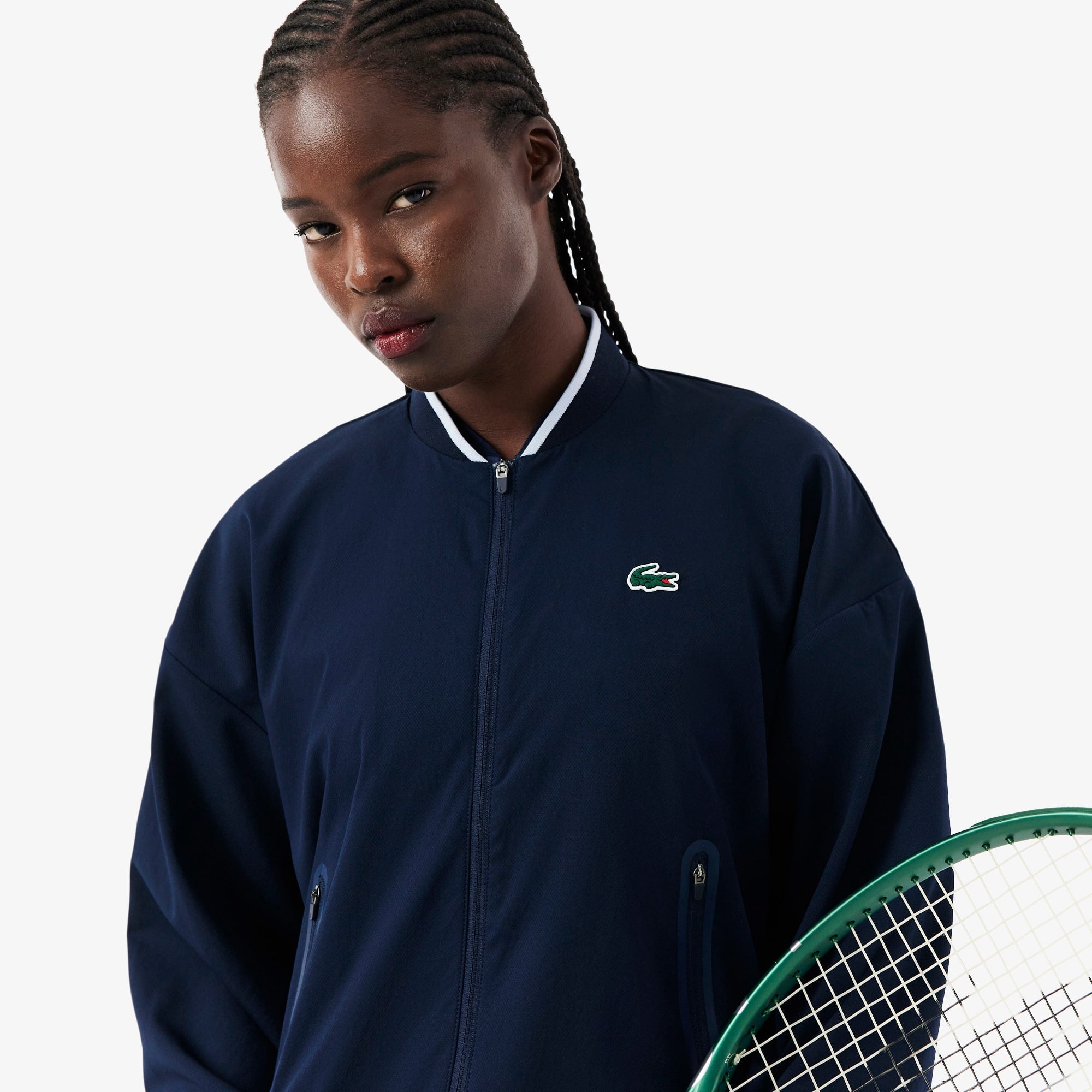 Tennis Water-Repellent Track Jacket - Navy Blue