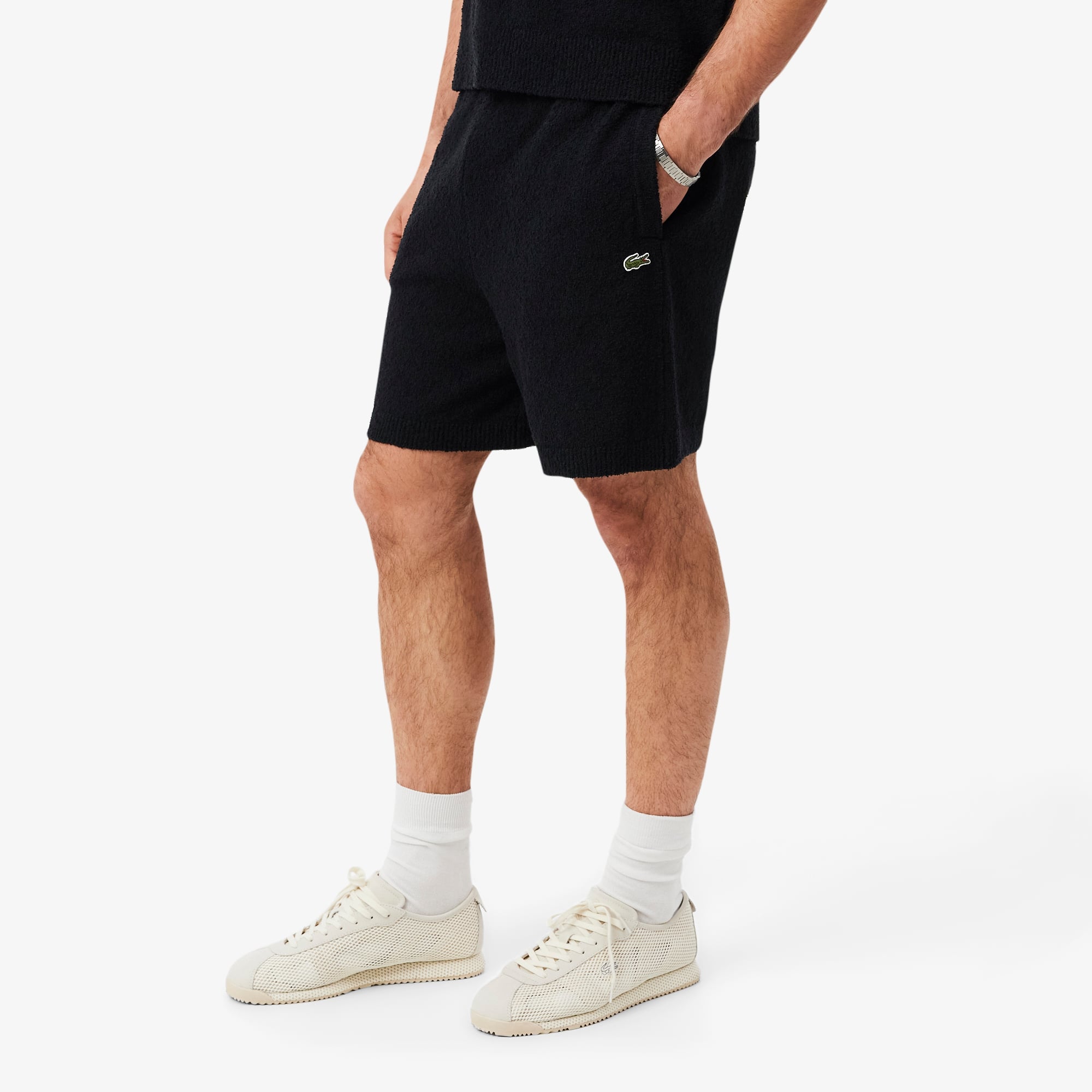 Bouclé Knit Shorts - Black