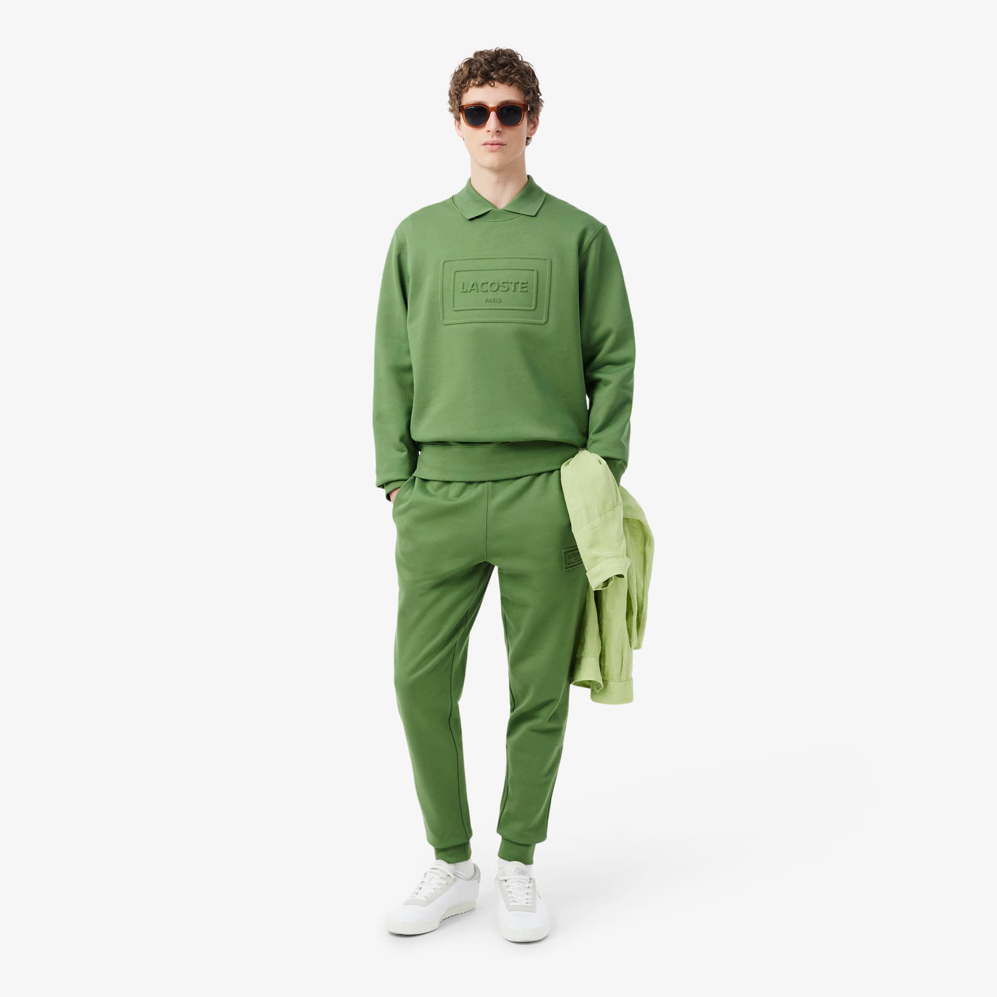 Embossed Branding Sweatpants - Green