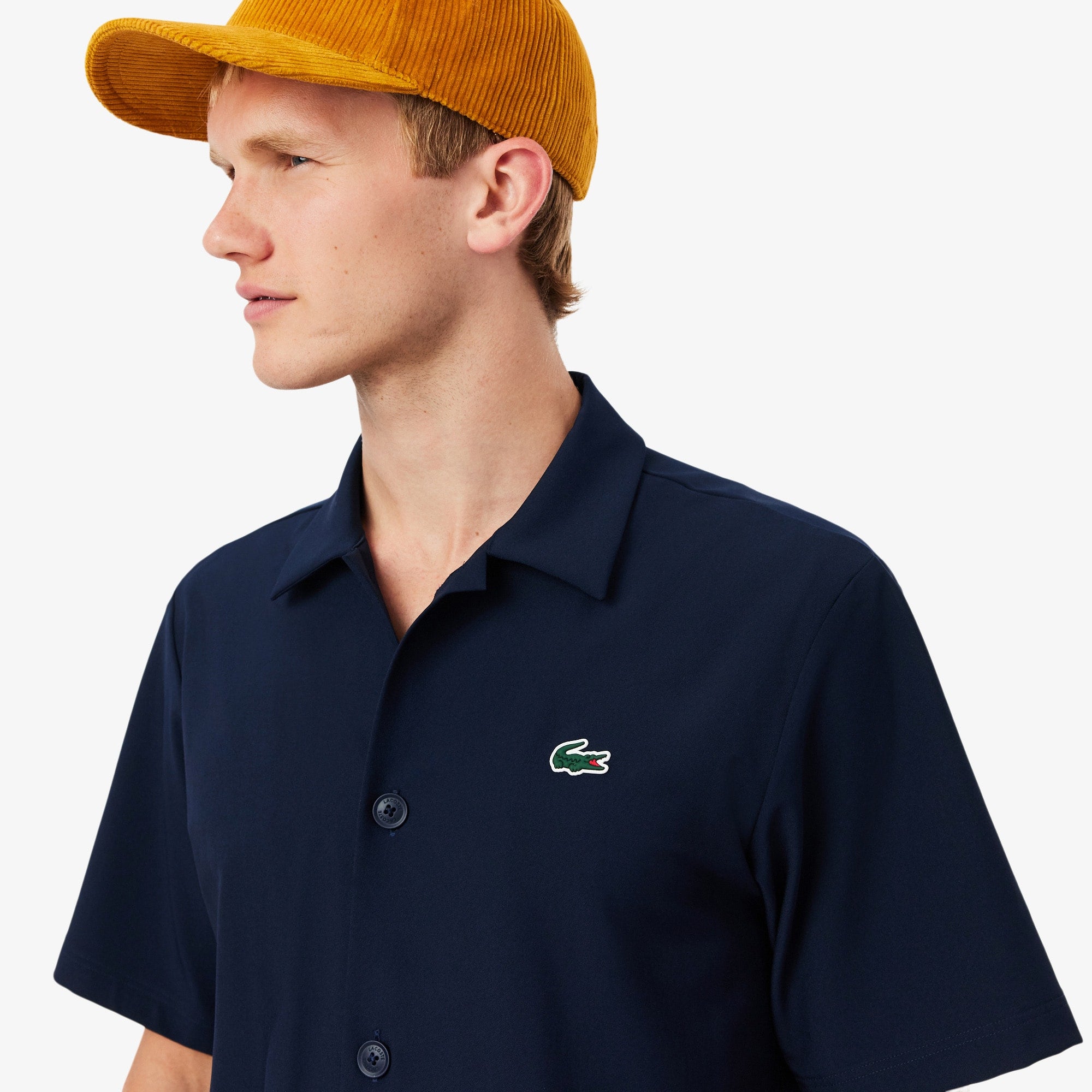 Men's Ultra Dry Printed Stretch Golf Shirt - Navy Blue