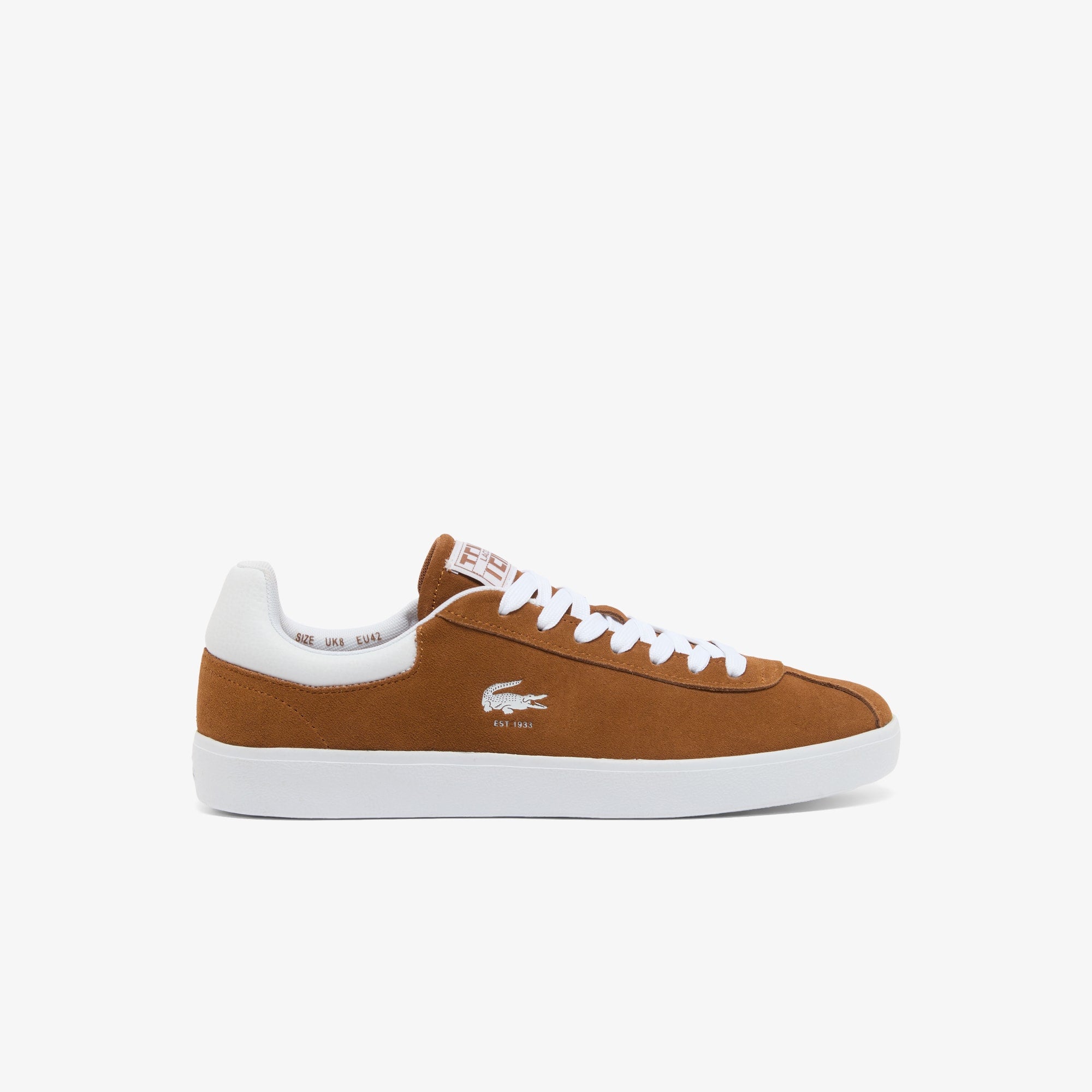 Men's Baseshot Suede Sneakers - BRW/WHT
