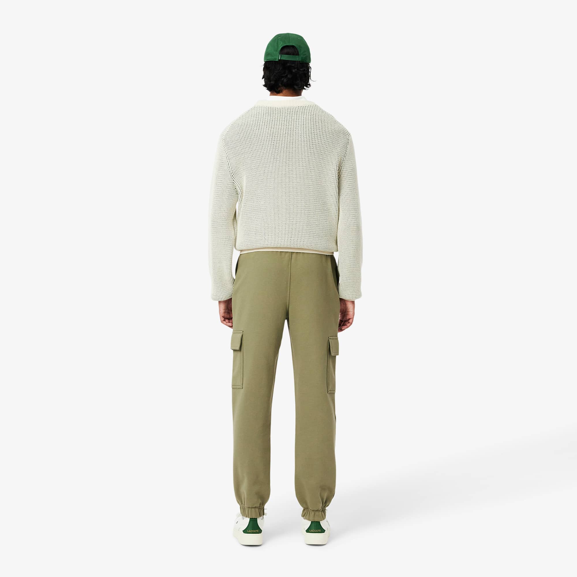 Men's Fleece Cargo Sweatpants - Khaki Green