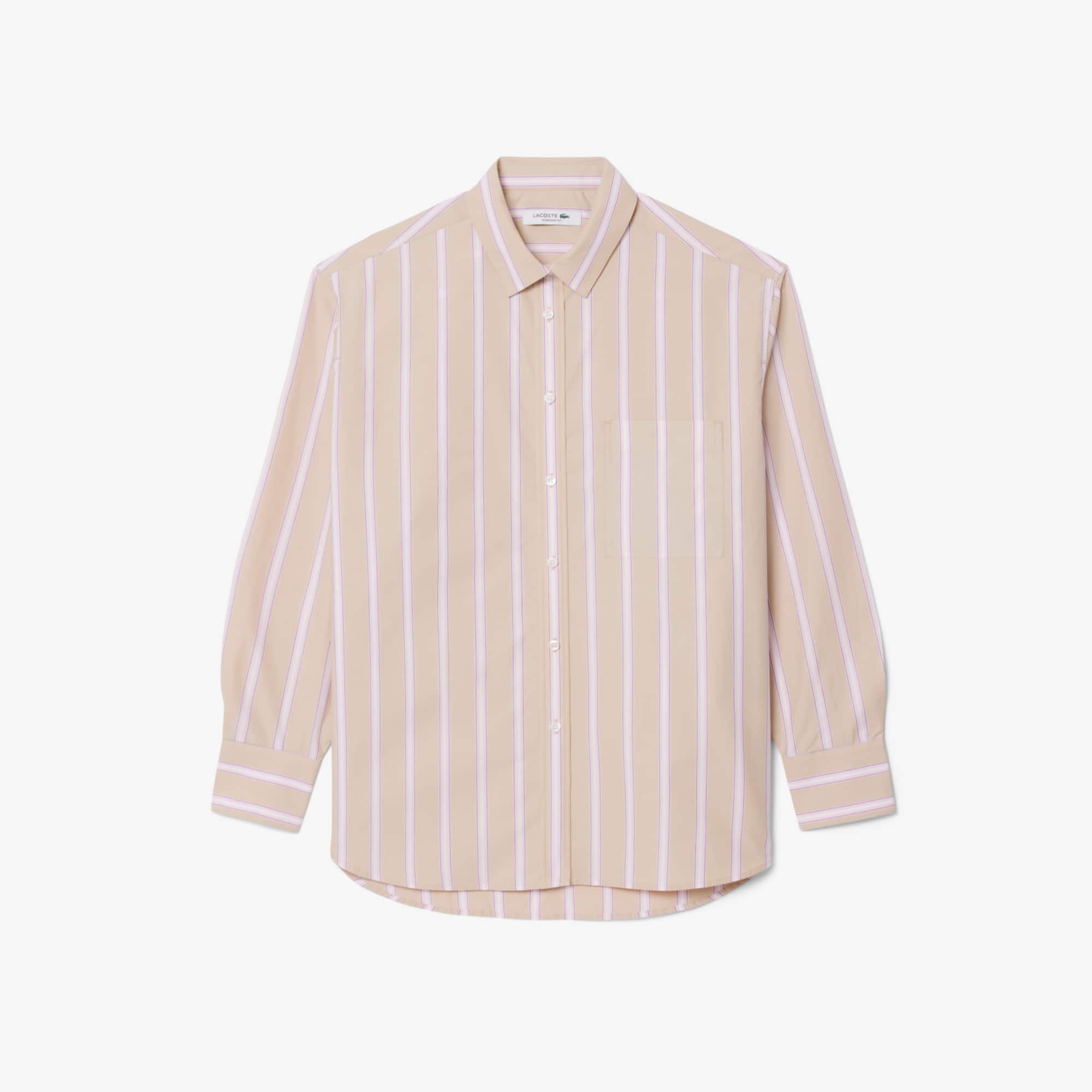 Oversized Cotton Poplin Shirt - Beige / Rose / Blanc / Bleu Marine