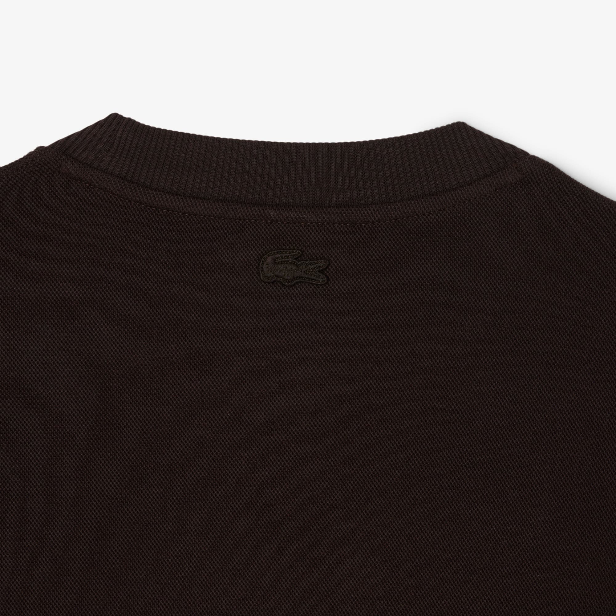 Double Face Piqué Badge Sweatshirt - Brown