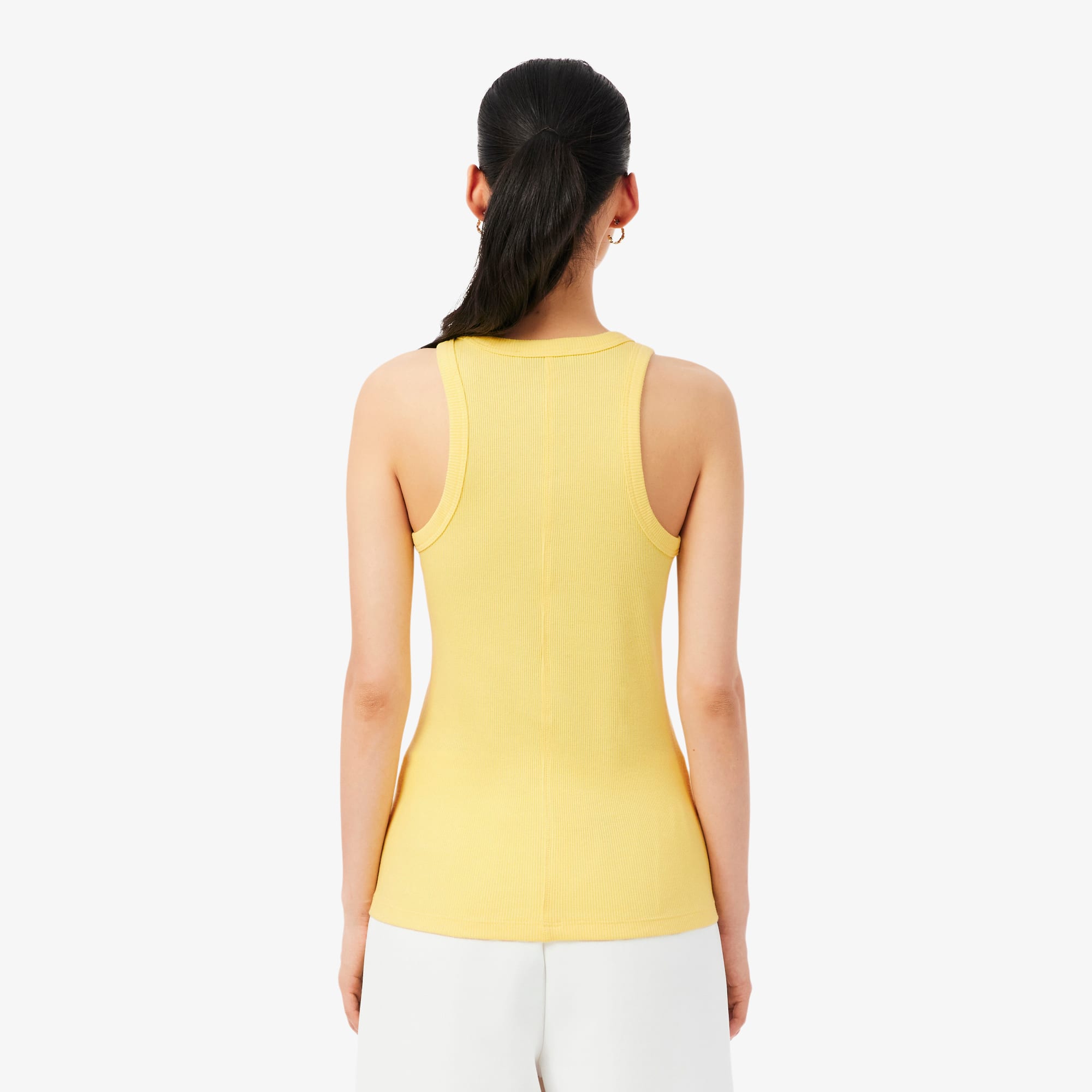 Women's Slim Fit Cotton Tank Top - Pastel yellow