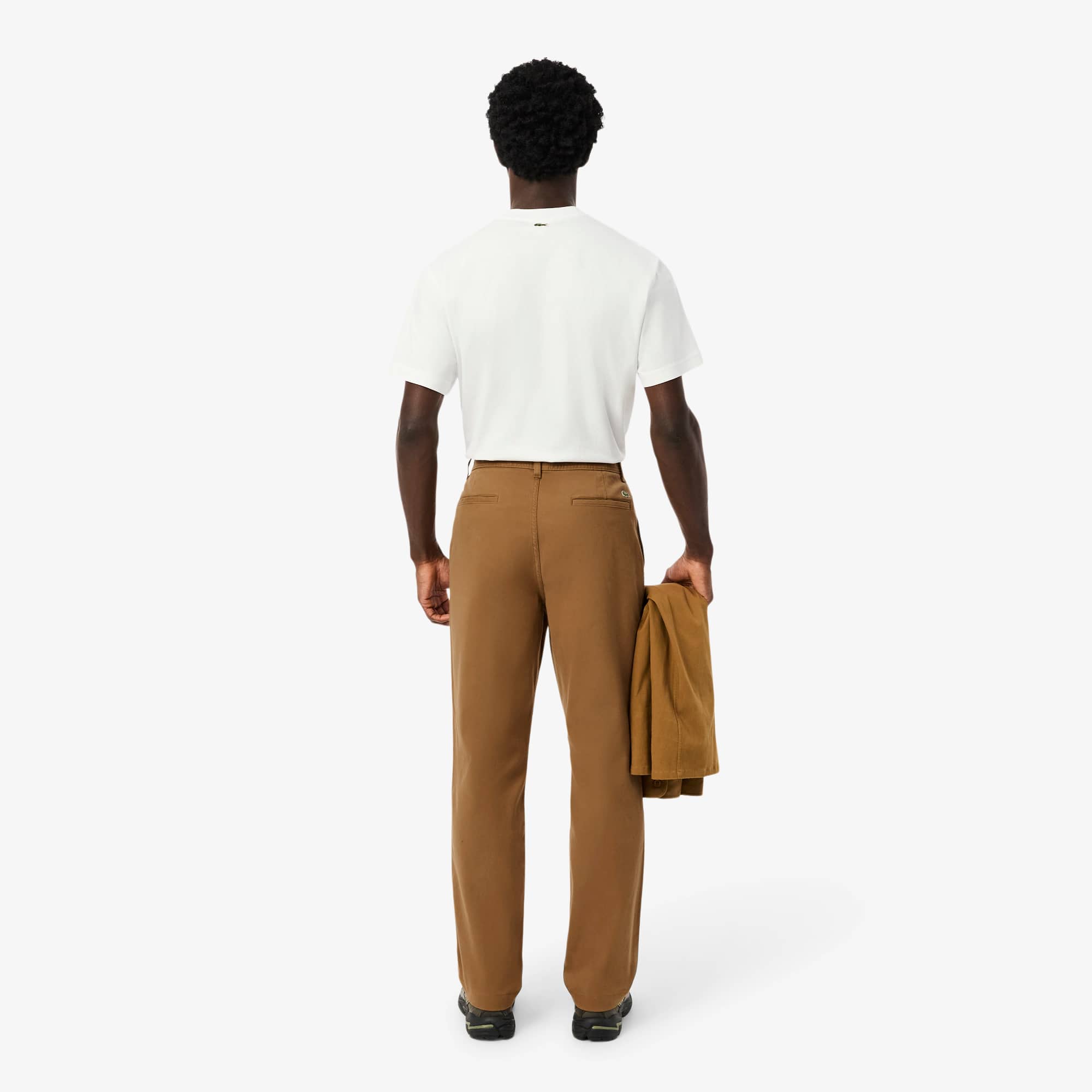 Men's Regular Fit Cotton Chino Pants - Brown