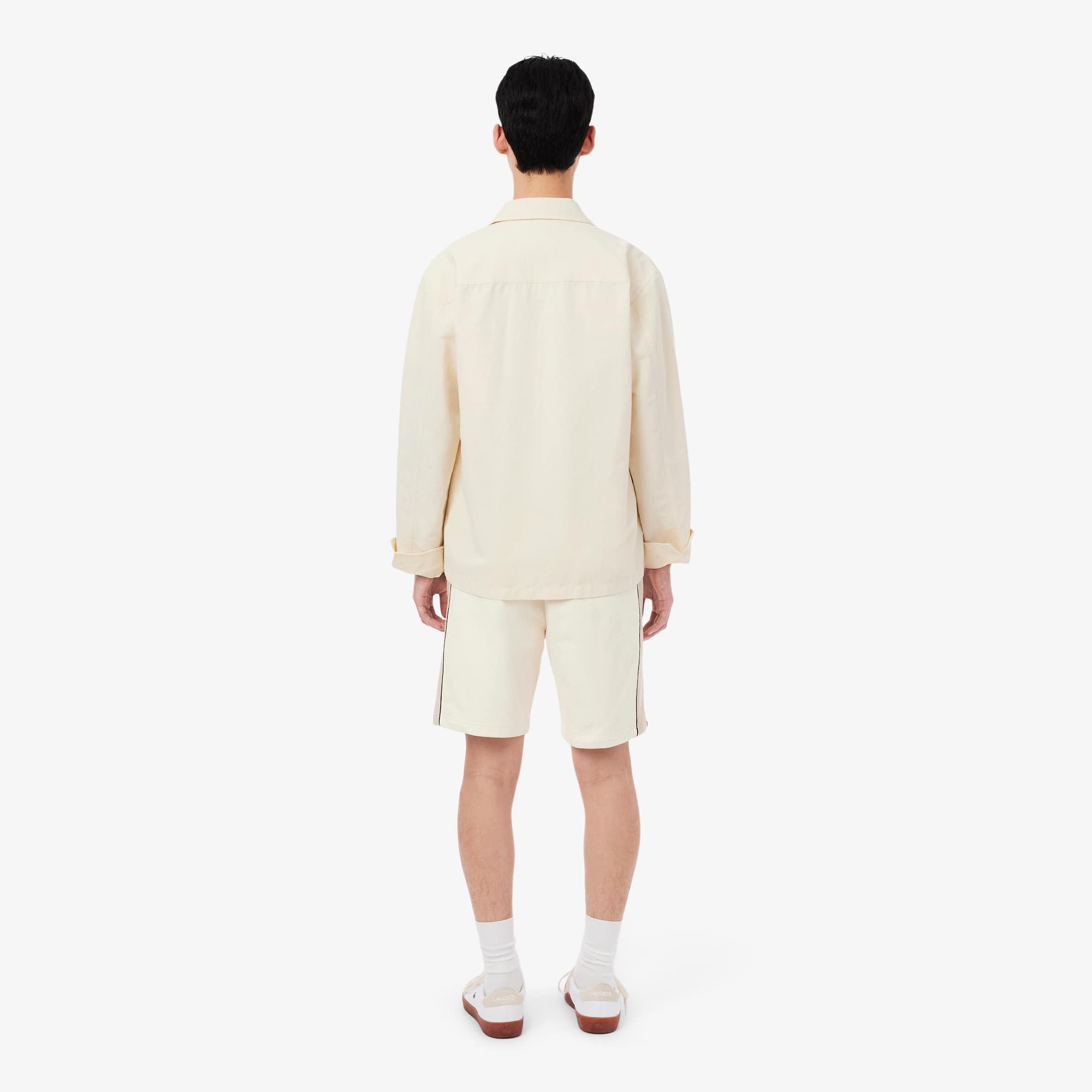 Regular Fit Colorblock Fleece Shorts - Beige