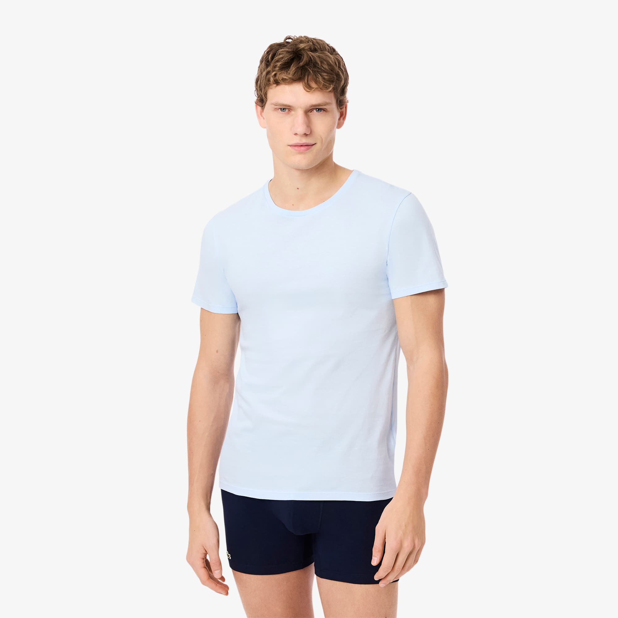 Men's 3-Pack Slim Fit Undershirts - Blue / Light Blue / Navy Blue