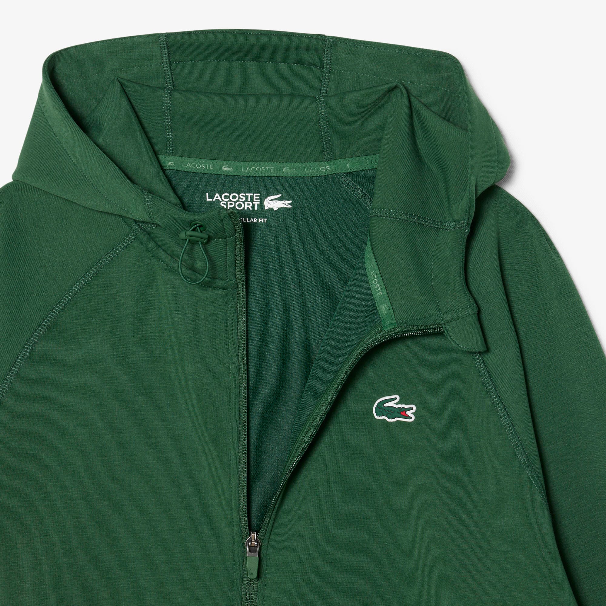 Sport Stretch Zipped Hoodie - Pine green