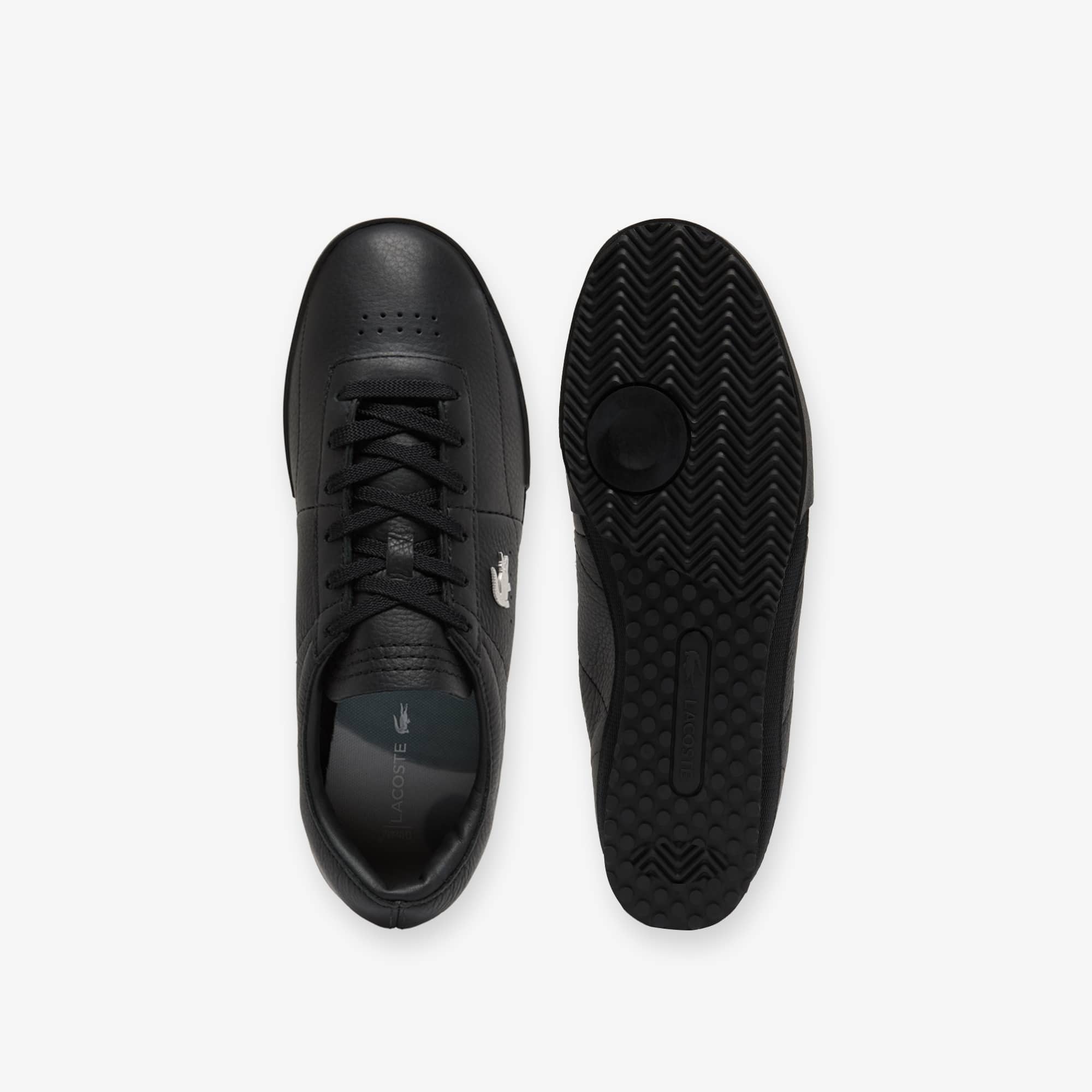 Men's Aura Leather Sneakers - BLK/BLK