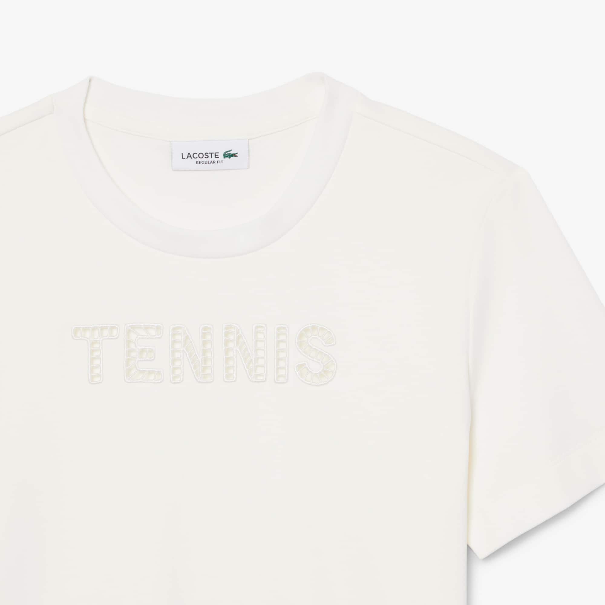 Tennis Embroidery T-Shirt - White