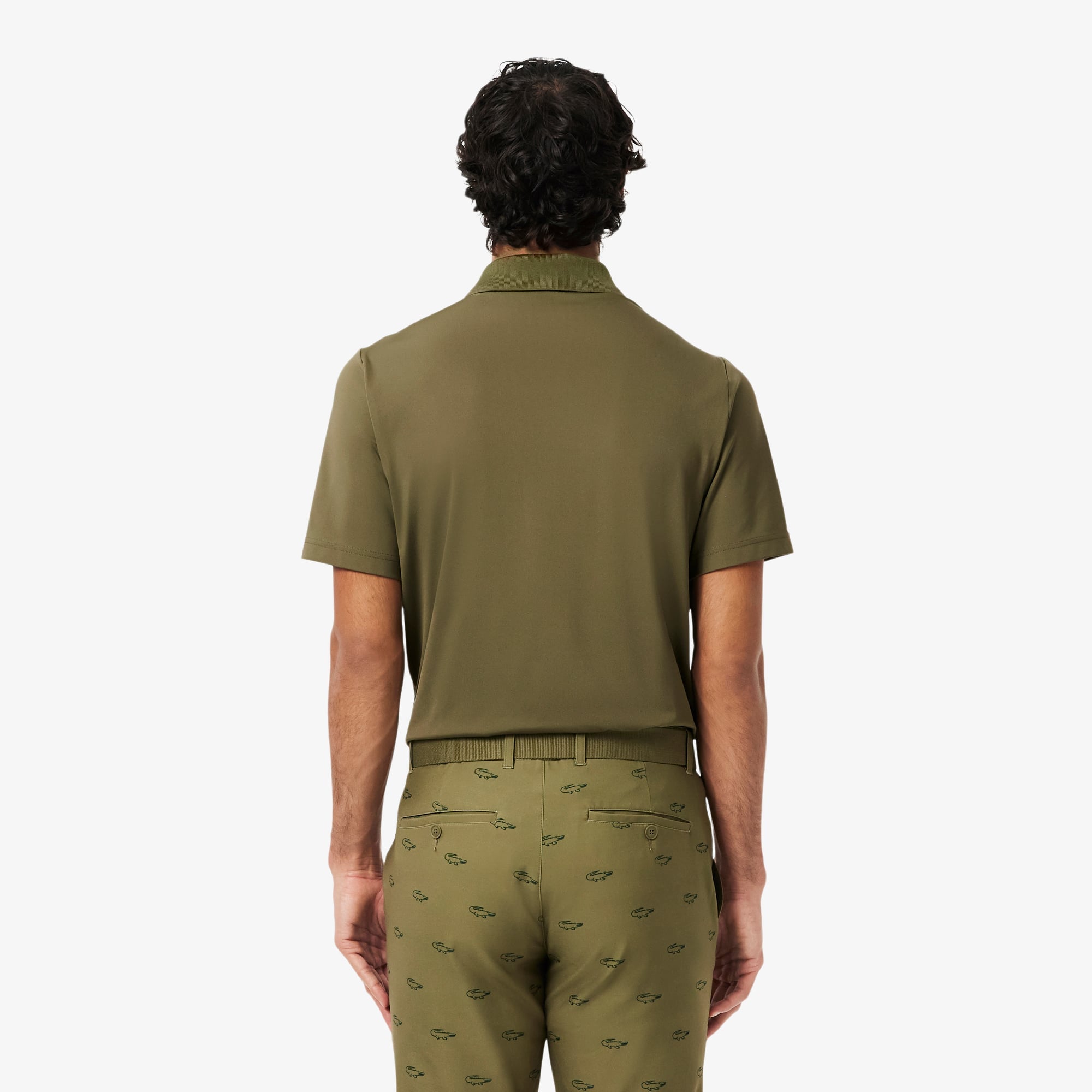 Men's Regular Fit UV Protect Golf Polo - Khaki Green