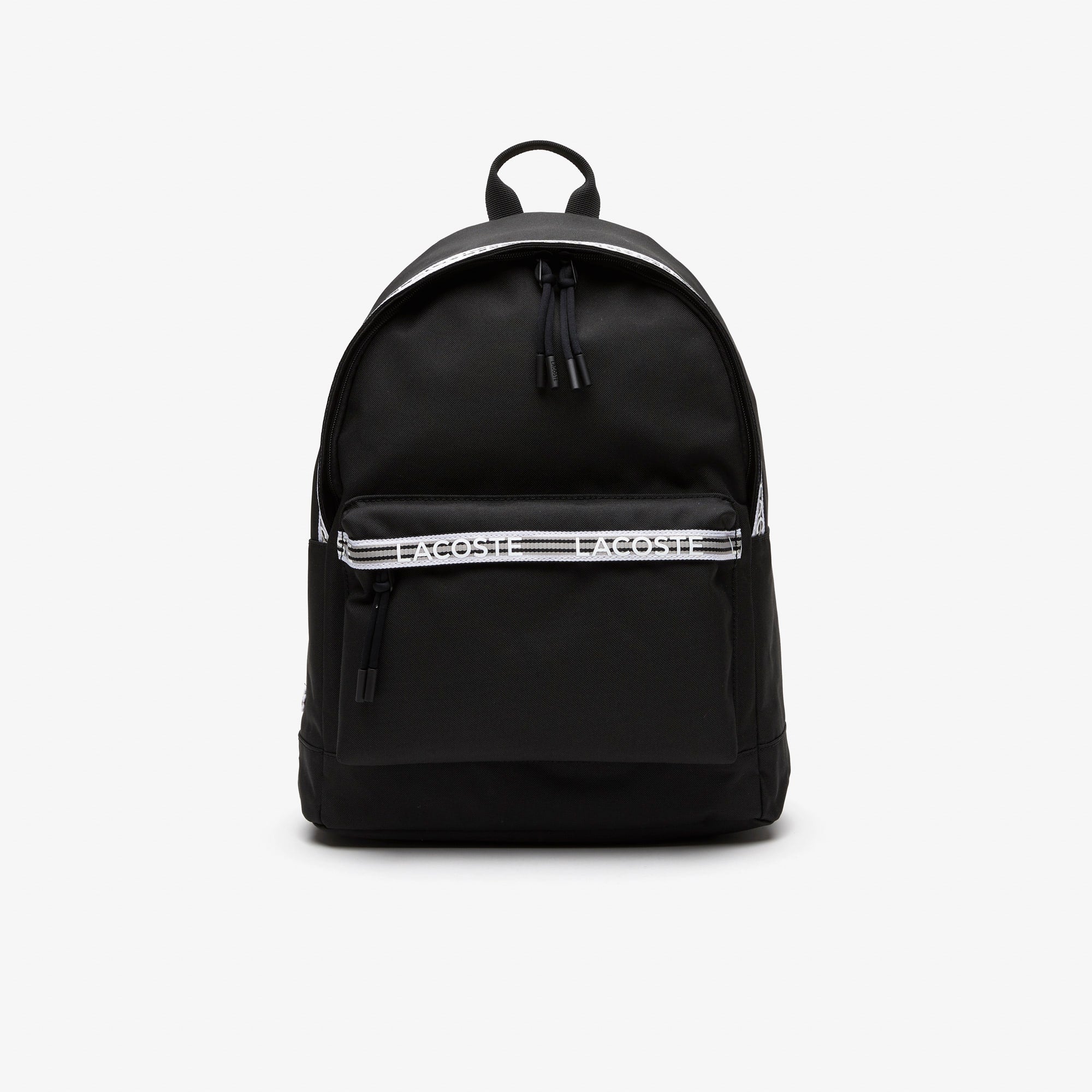 Backpack with Zipped Logo Straps - Noir blanc