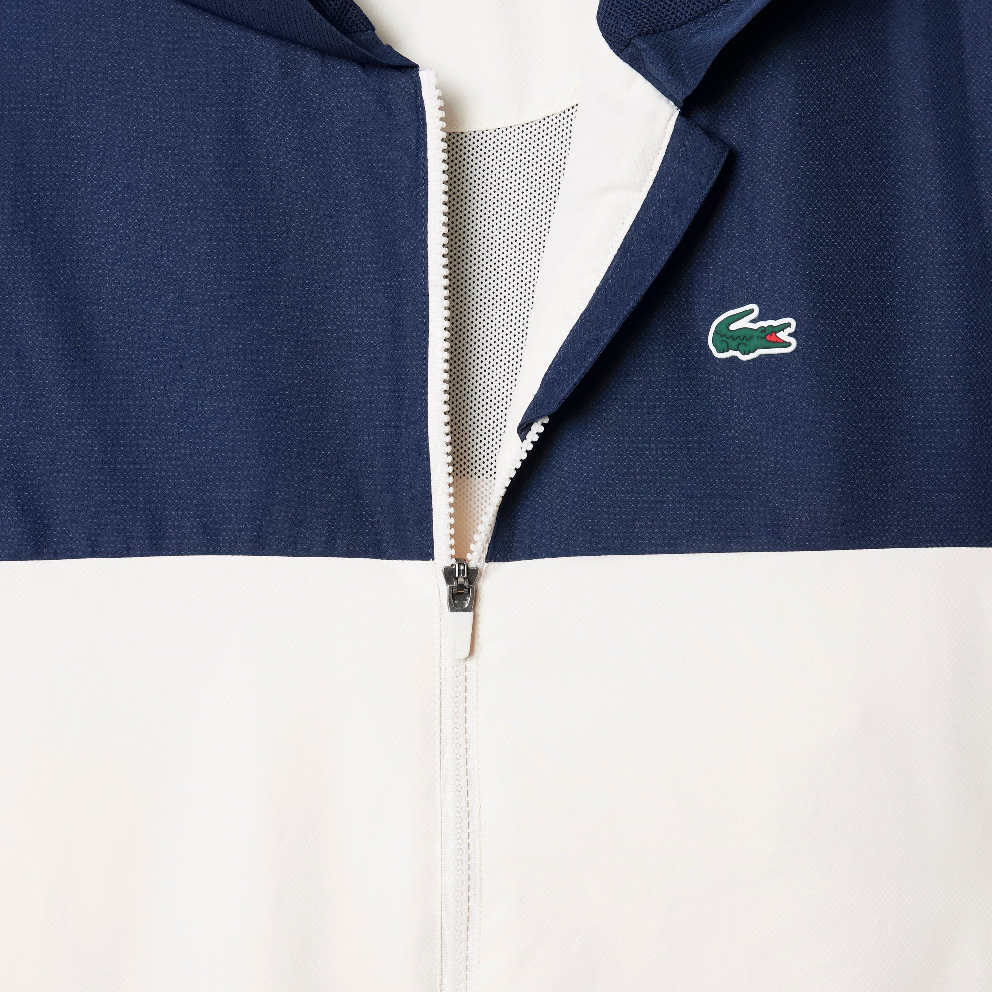 Men's Tennis Water-Repellent Hooded Jacket - White / Purple / Navy Blue