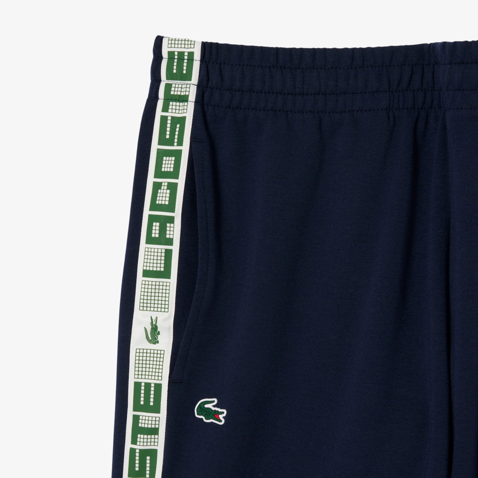 Men's Tennis Logo Stripe Tracksuit Pants - Navy Blue