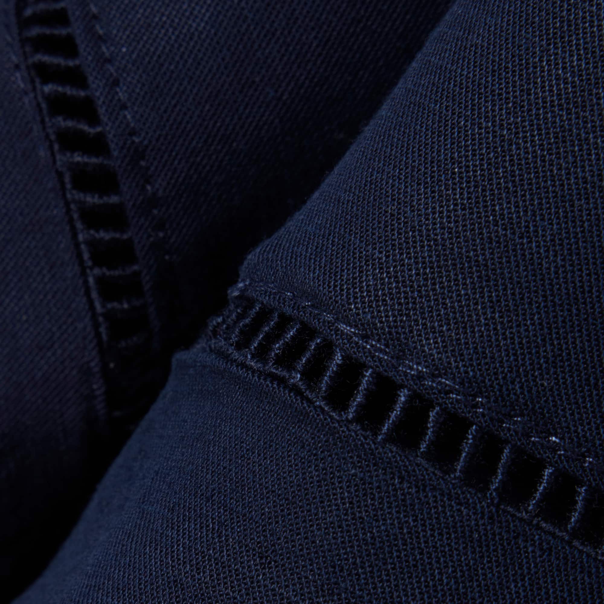 Oversized Fluid Linen Blend Bermuda Shorts - Navy Blue