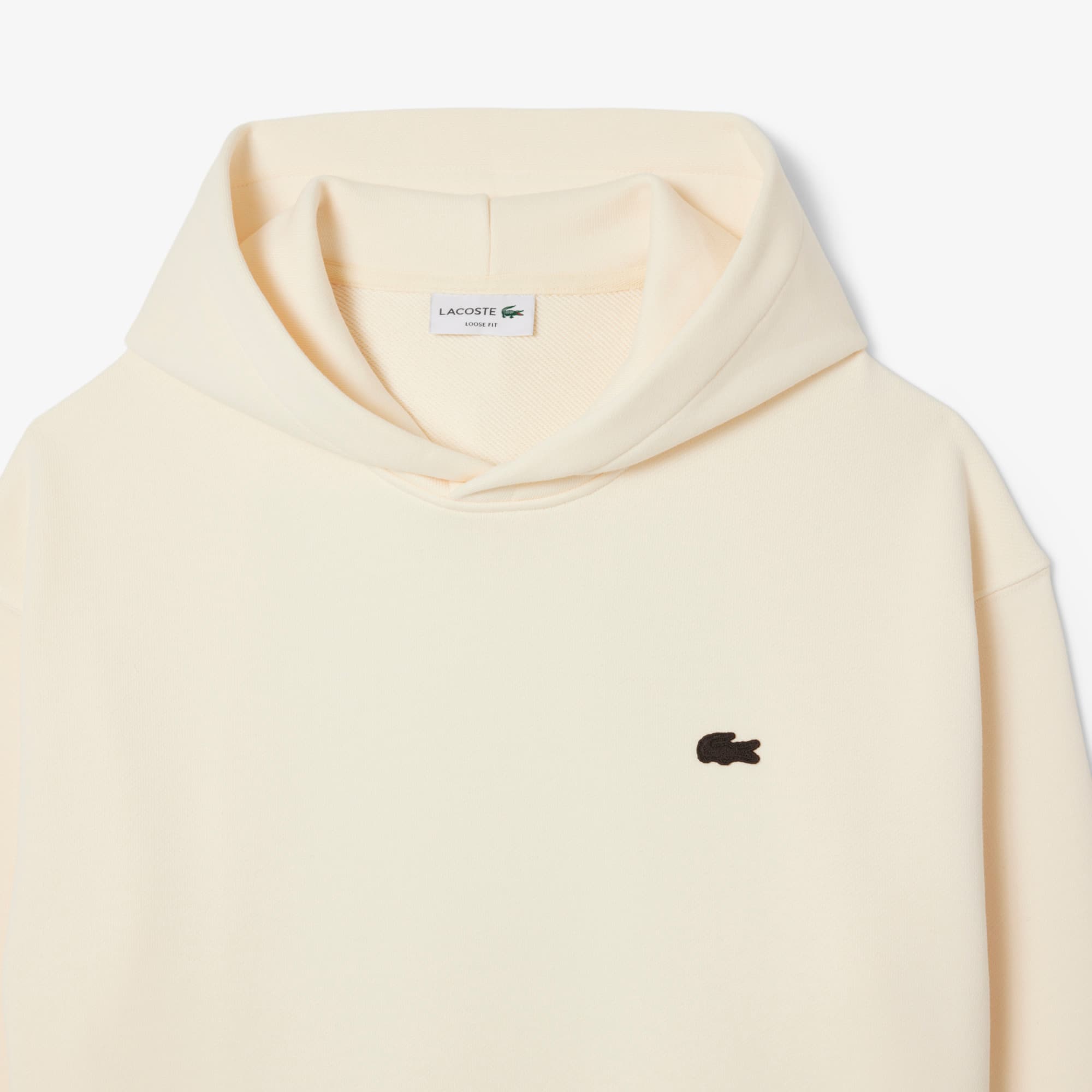 Loose Fit Printed Hoodie - Lemon Beige