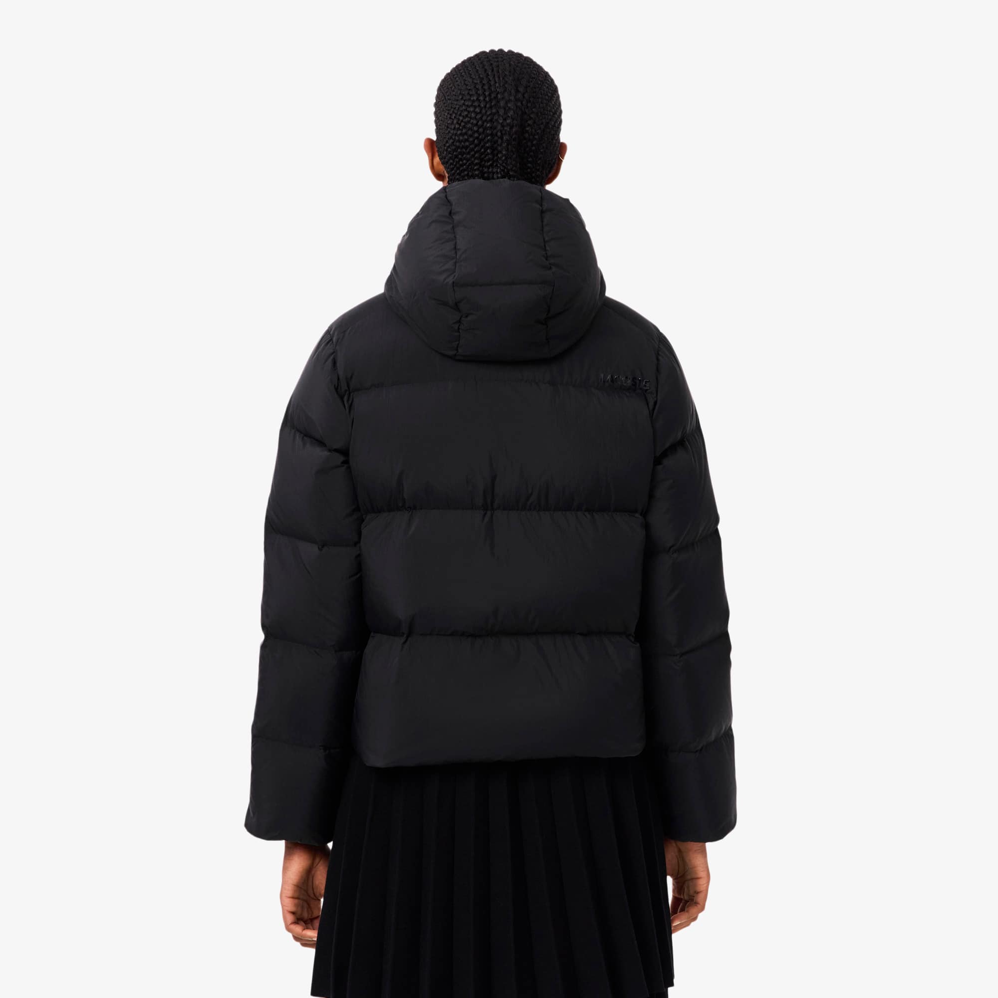 Women's Relaxed Fit Hooded Down Jacket - Black