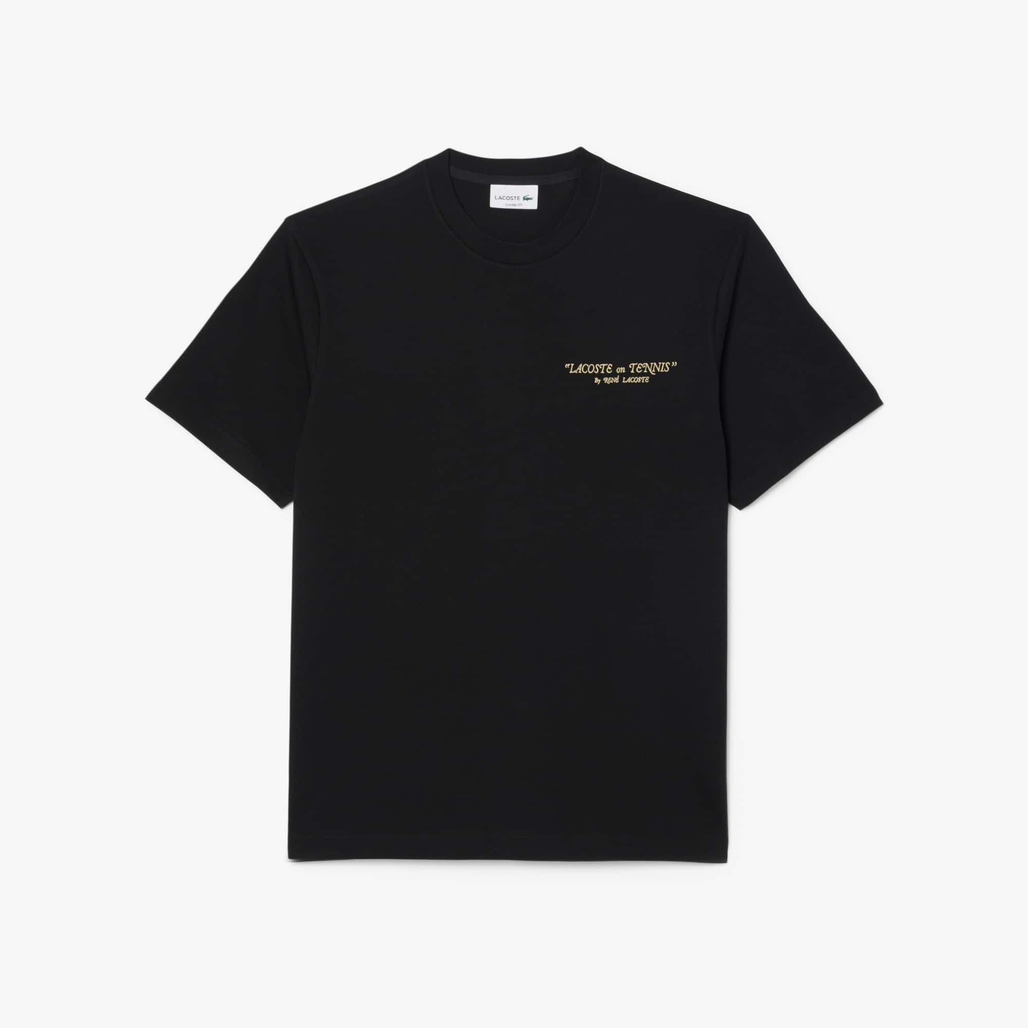 Embroidered Cotton T-Shirt - Black