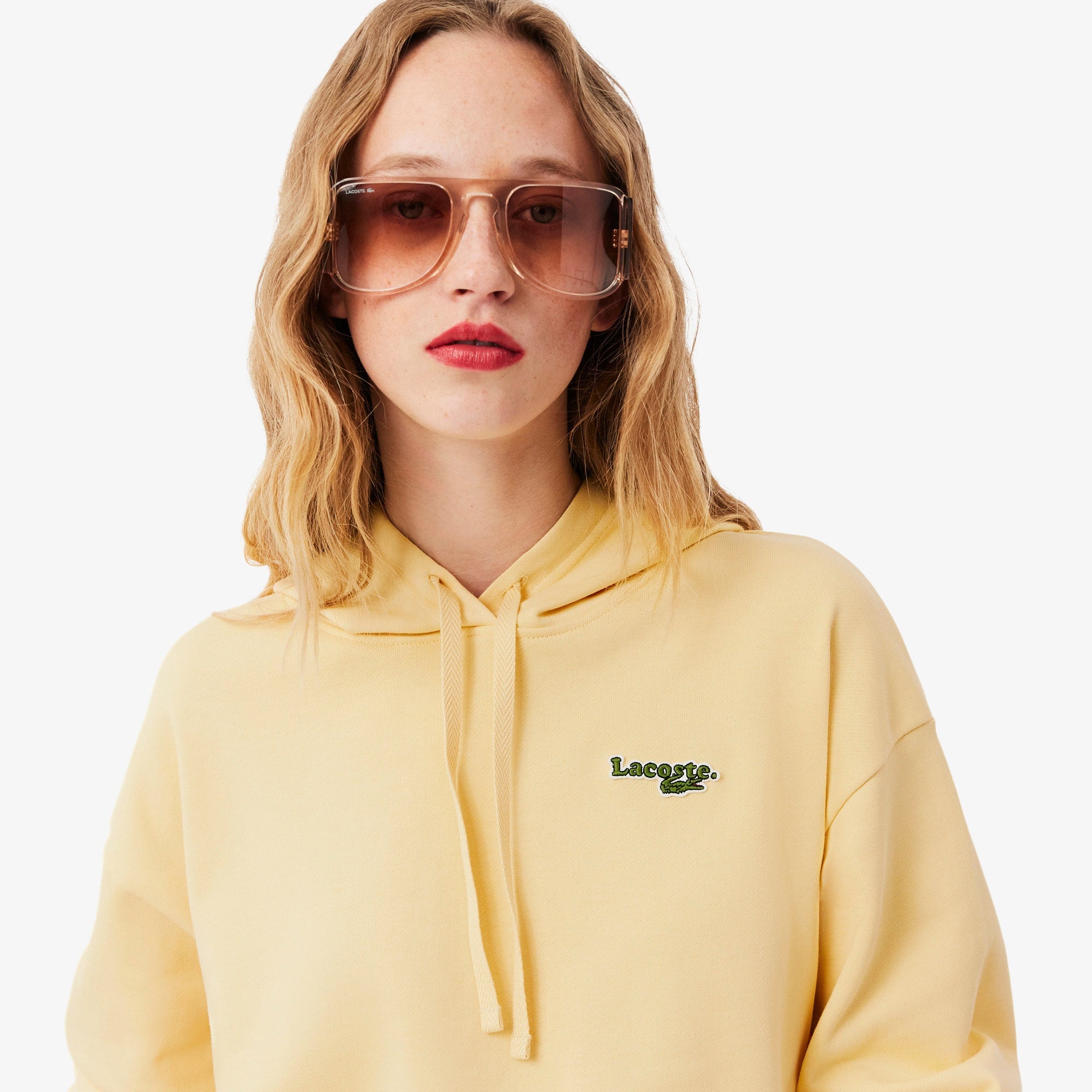 Women's Oversized Logo Hoodie - Yellow