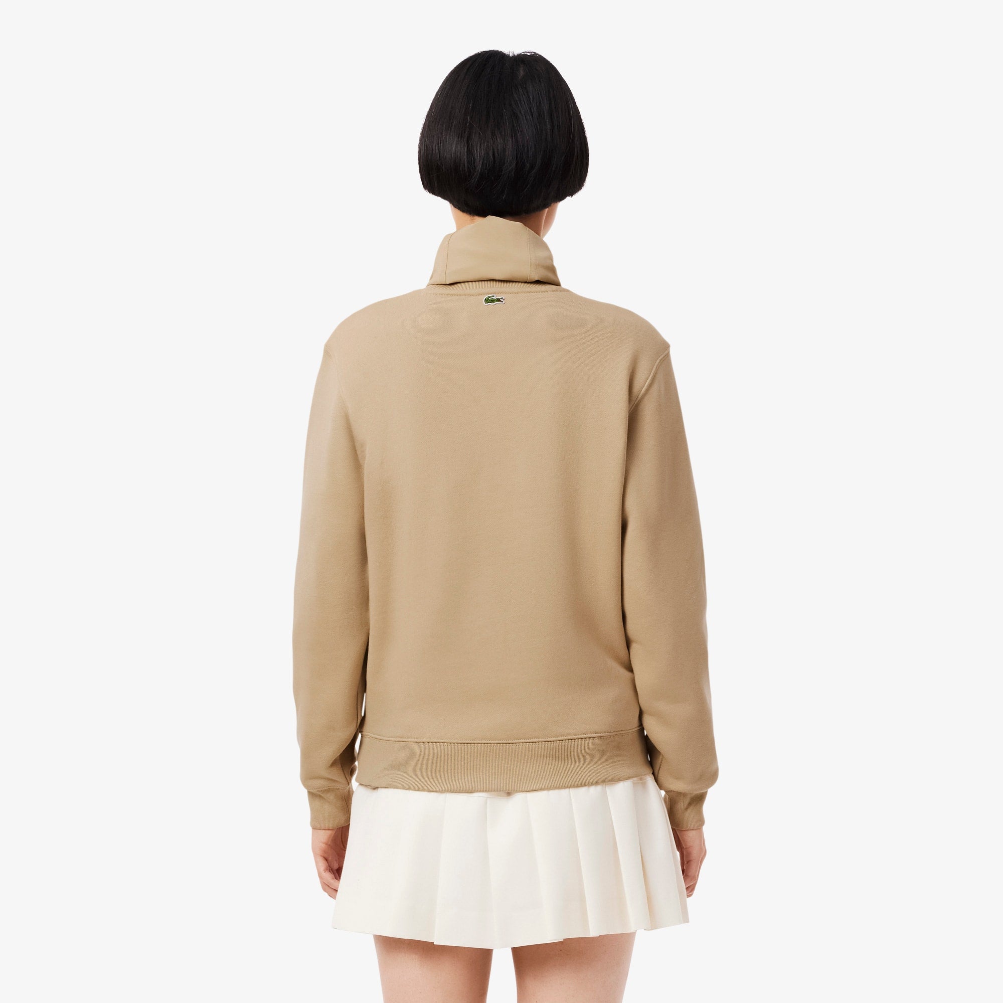 Women's Embossed Logo Cotton Sweatshirt - Beige