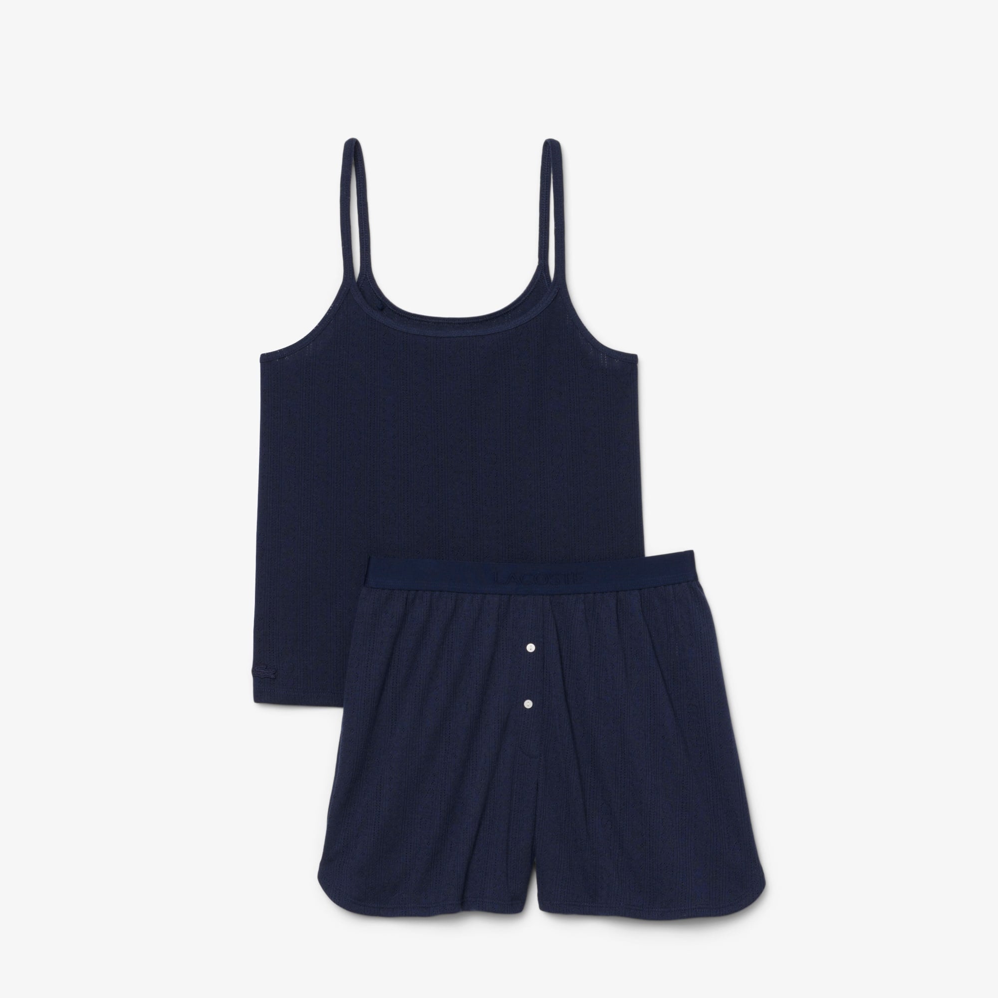 Pointelle Pajama Set - Navy Blue
