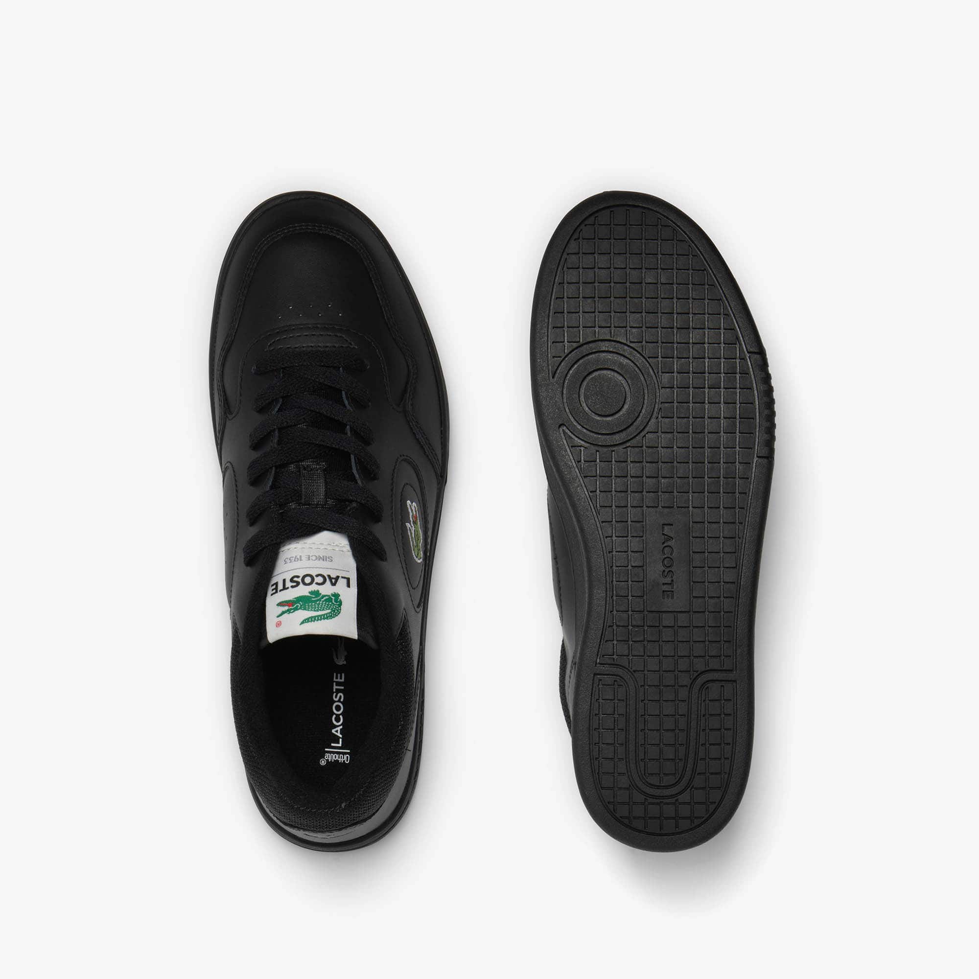 Men's Lineset Leather Sneakers - BLK/BLK