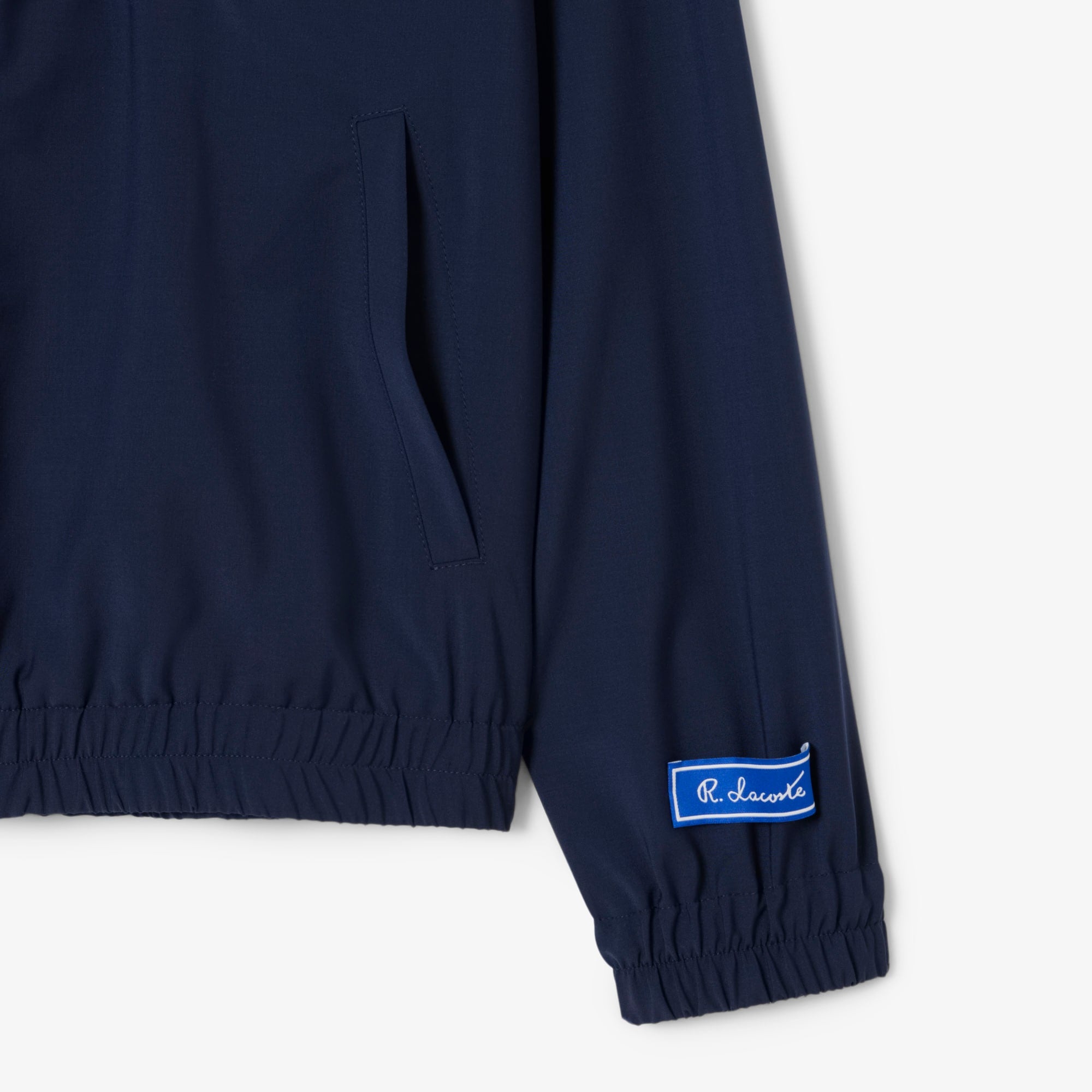 Men's Wool Blend Flannel Hooded Jacket - Navy Blue