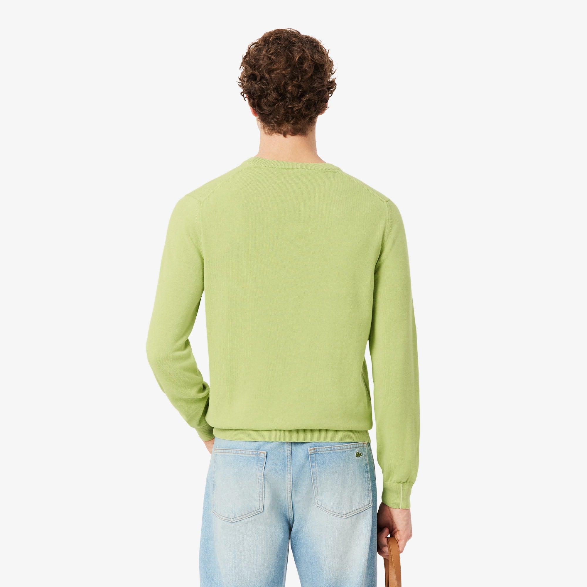 Men's Crew Neck Cotton Sweater - Green