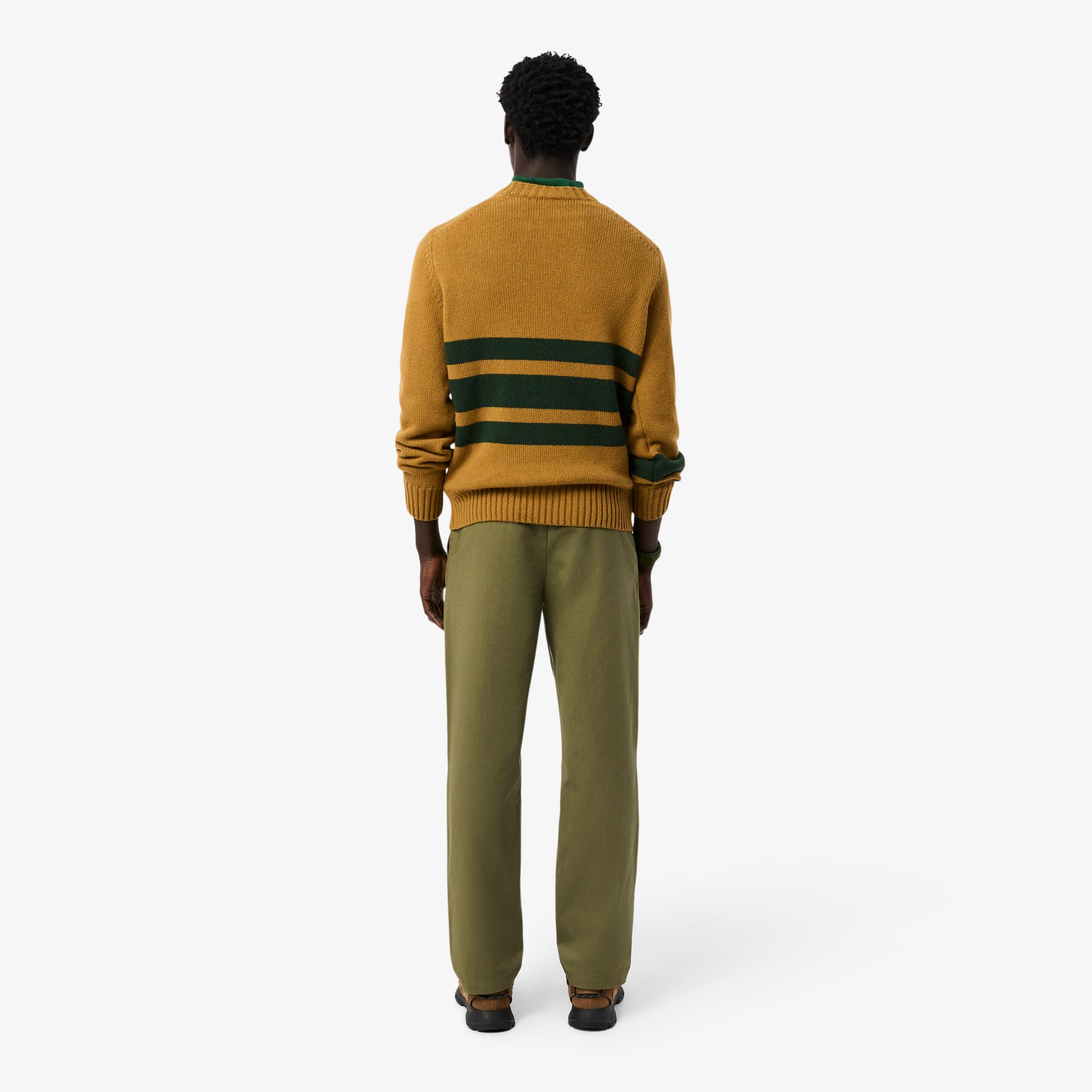 Men's Regular Fit Cotton Chino Pants - Khaki Green