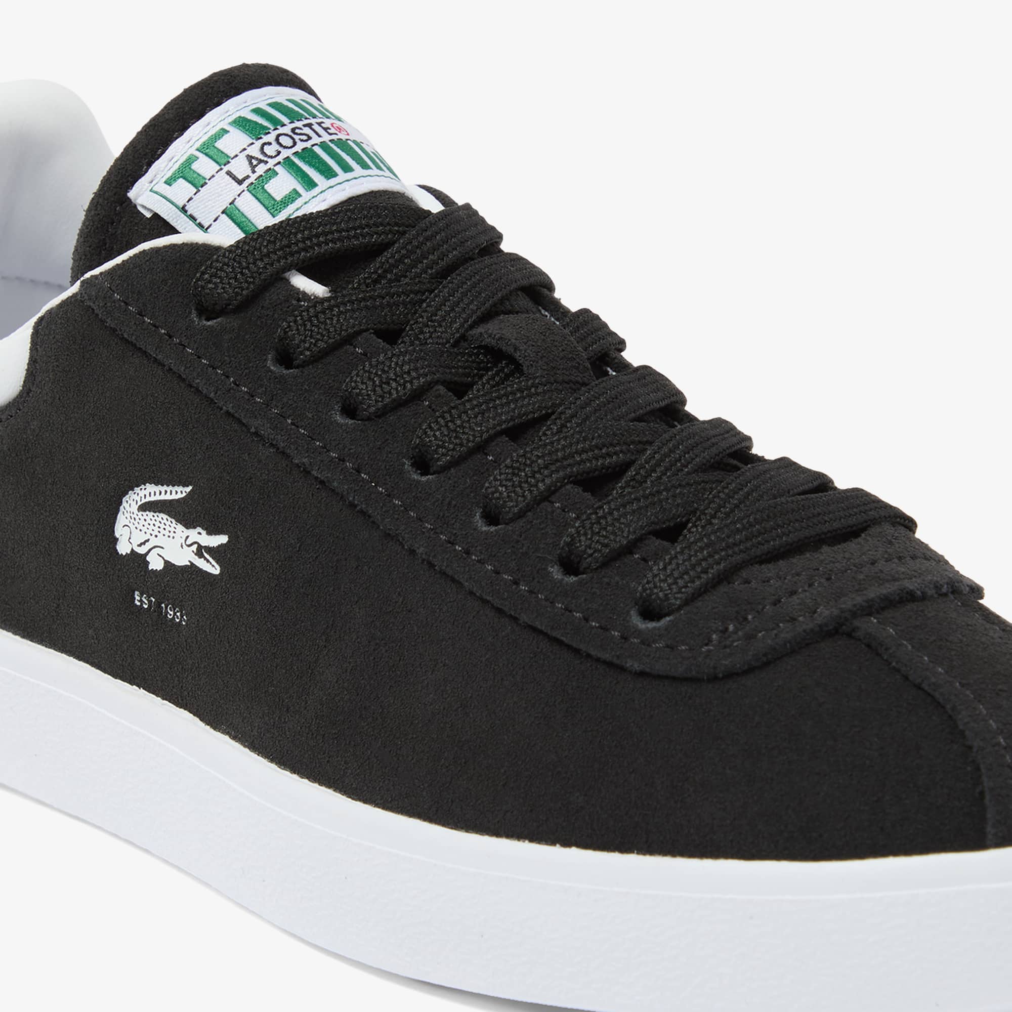 Women's Baseshot Suede Sneakers - Black & White