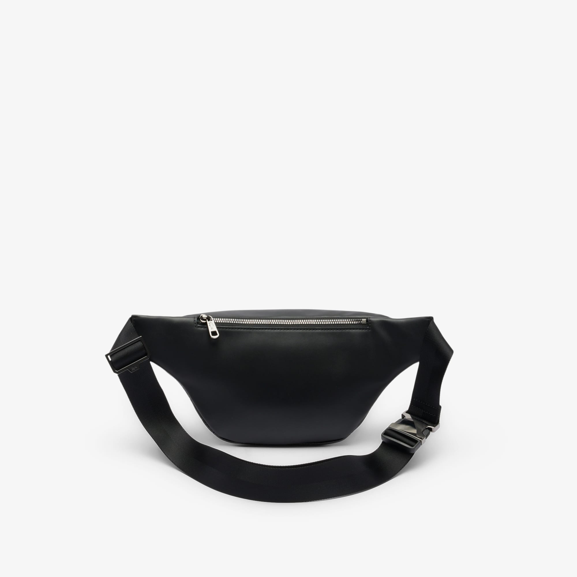 Monogram Embossed Leather Belt Bag - Black