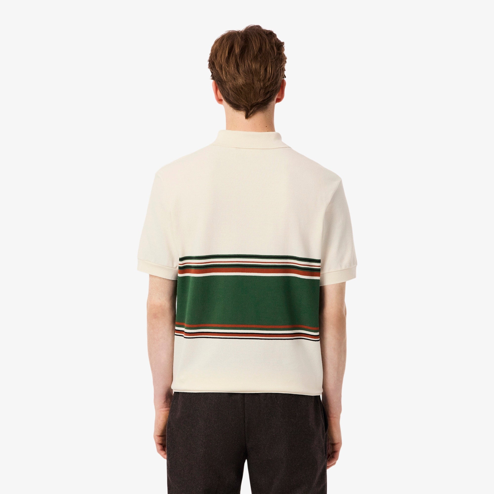Men's Made In France Classic Fit Striped Polo - Cream