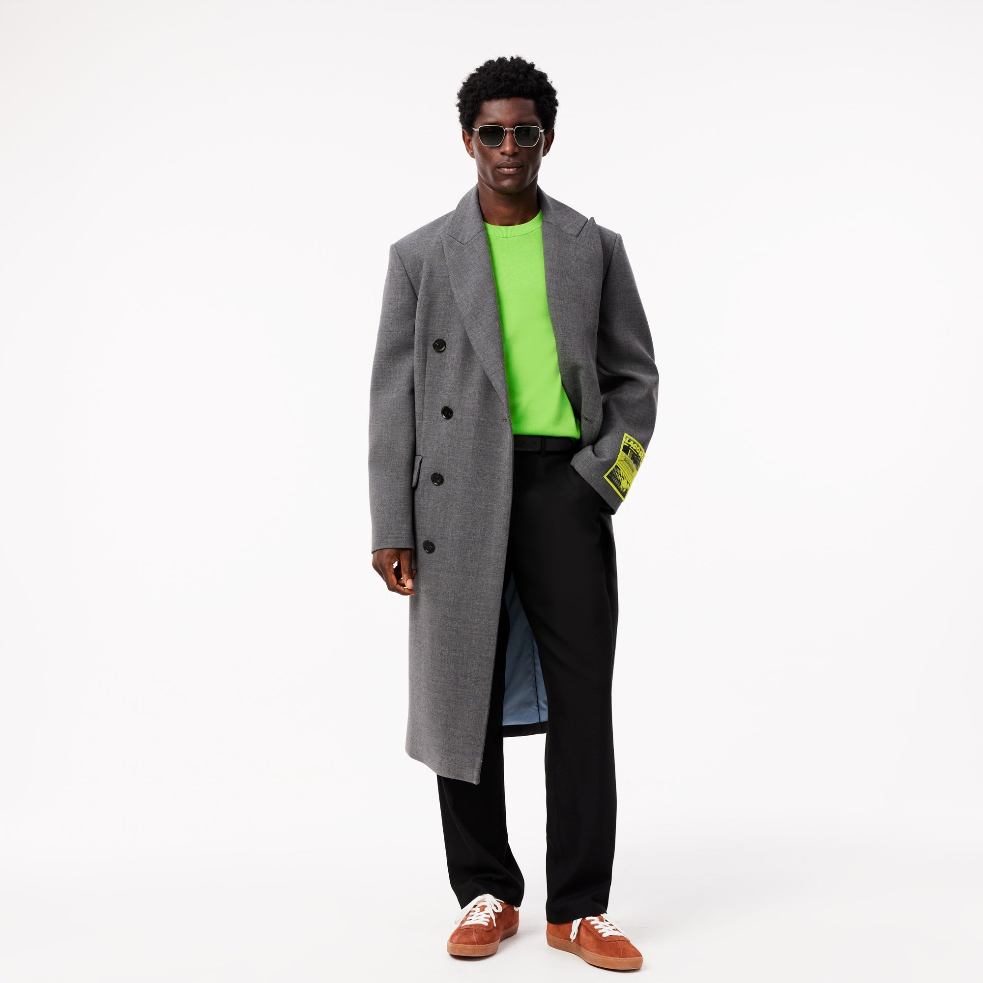 Men's Crew Neck Cotton Sweater - Green