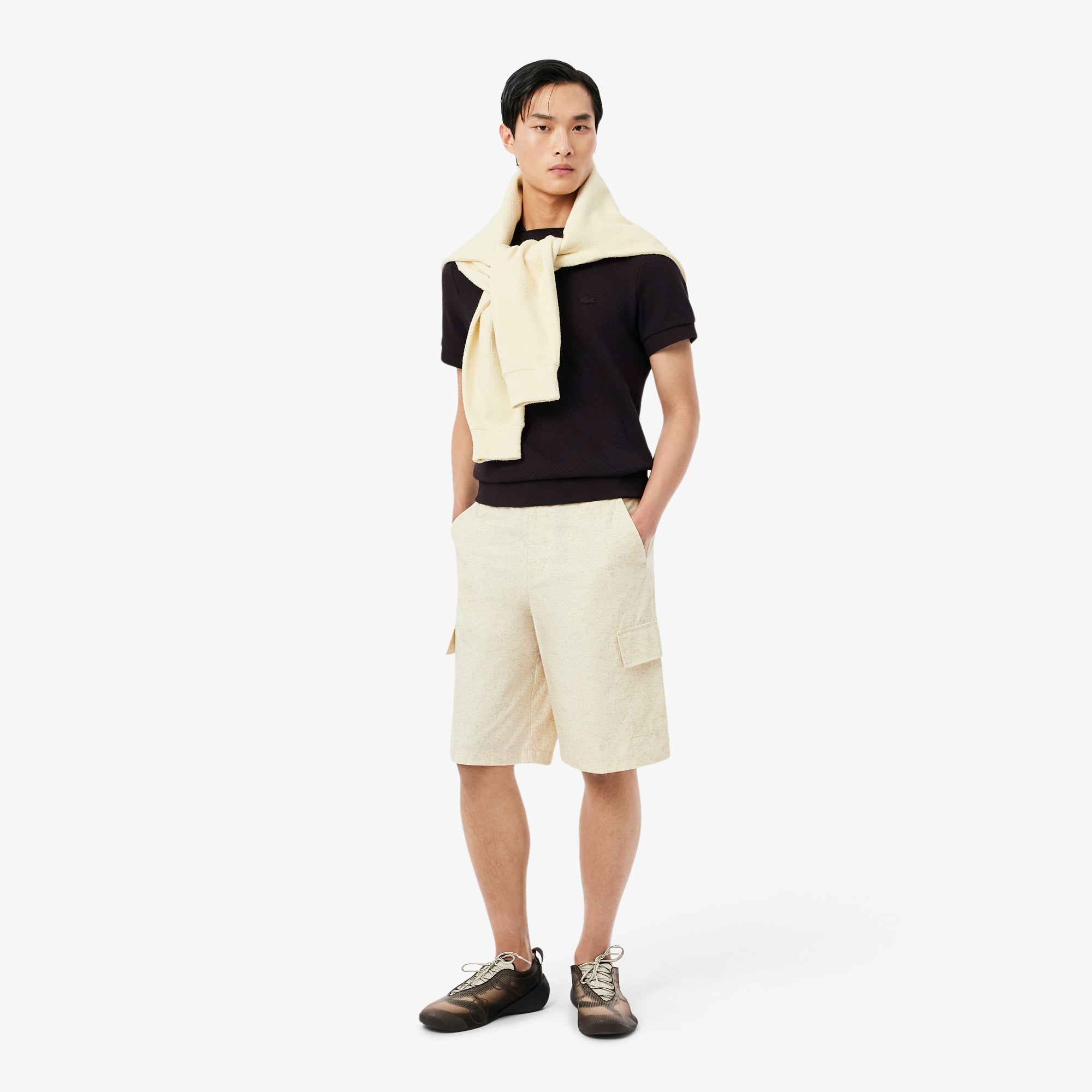 Regular Fit Lacy Cotton Polo - Brown