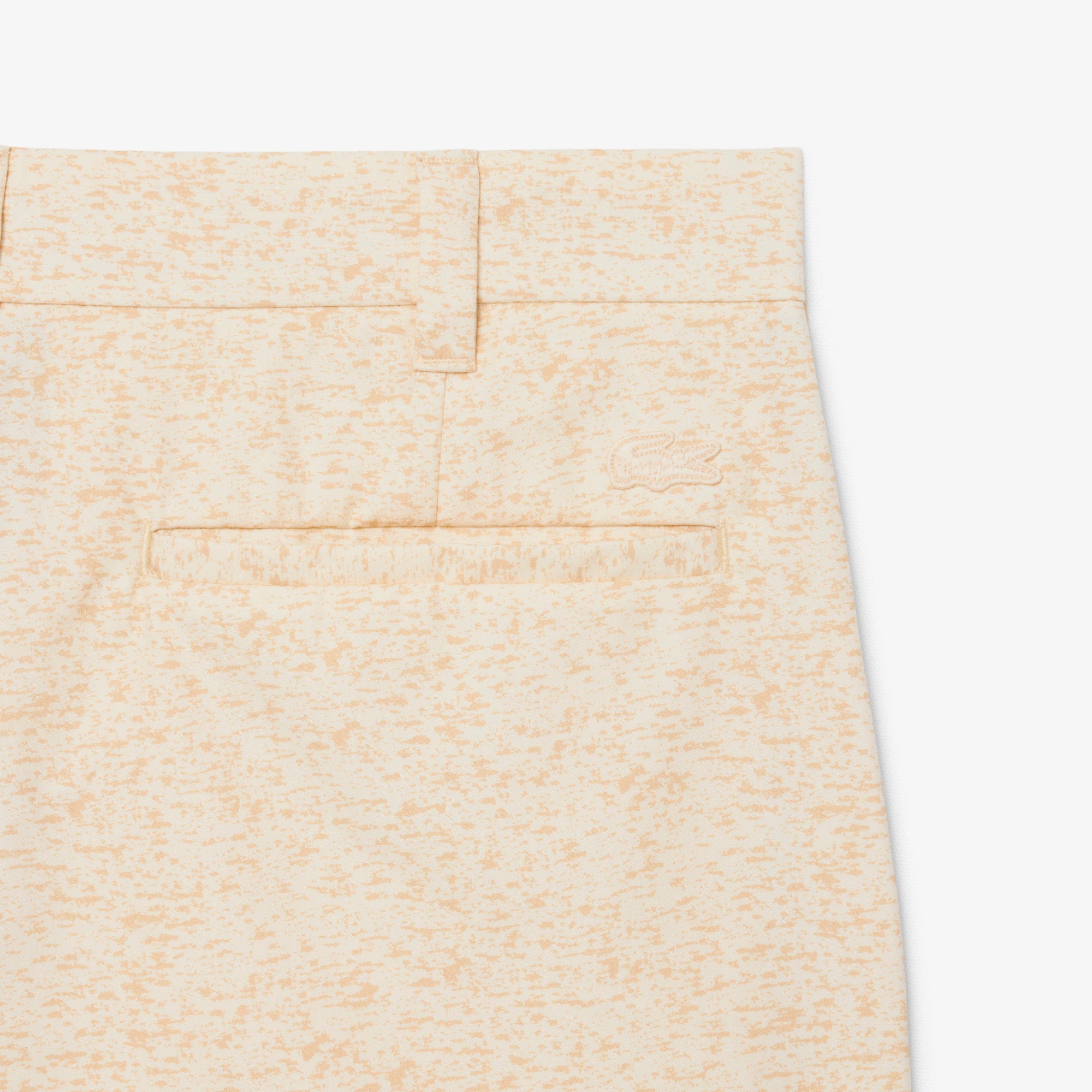 Straight Fit Printed Bermuda Cargo Shorts - Beige