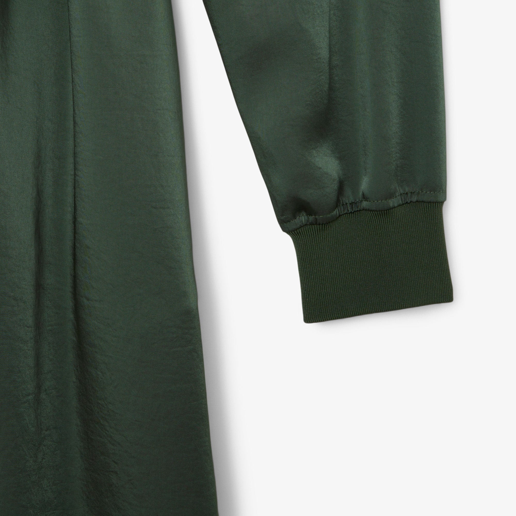 Women's Long Sleeve Belted Dress - Khaki Green