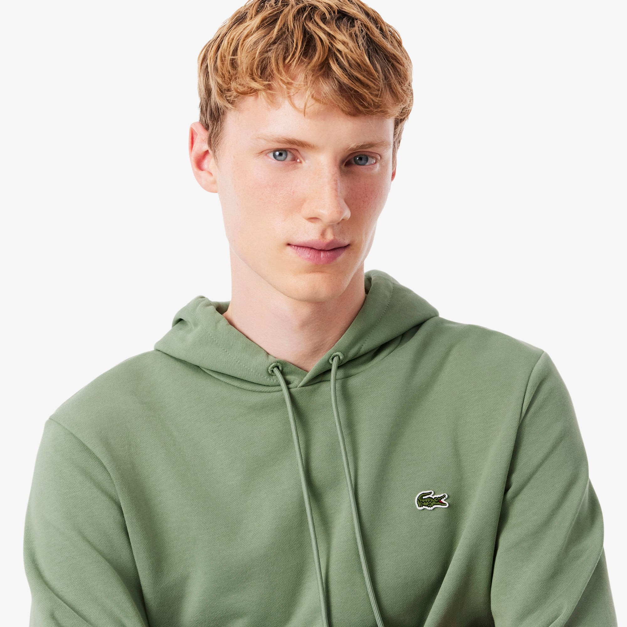 Men's Cotton Fleece Hoodie - Green