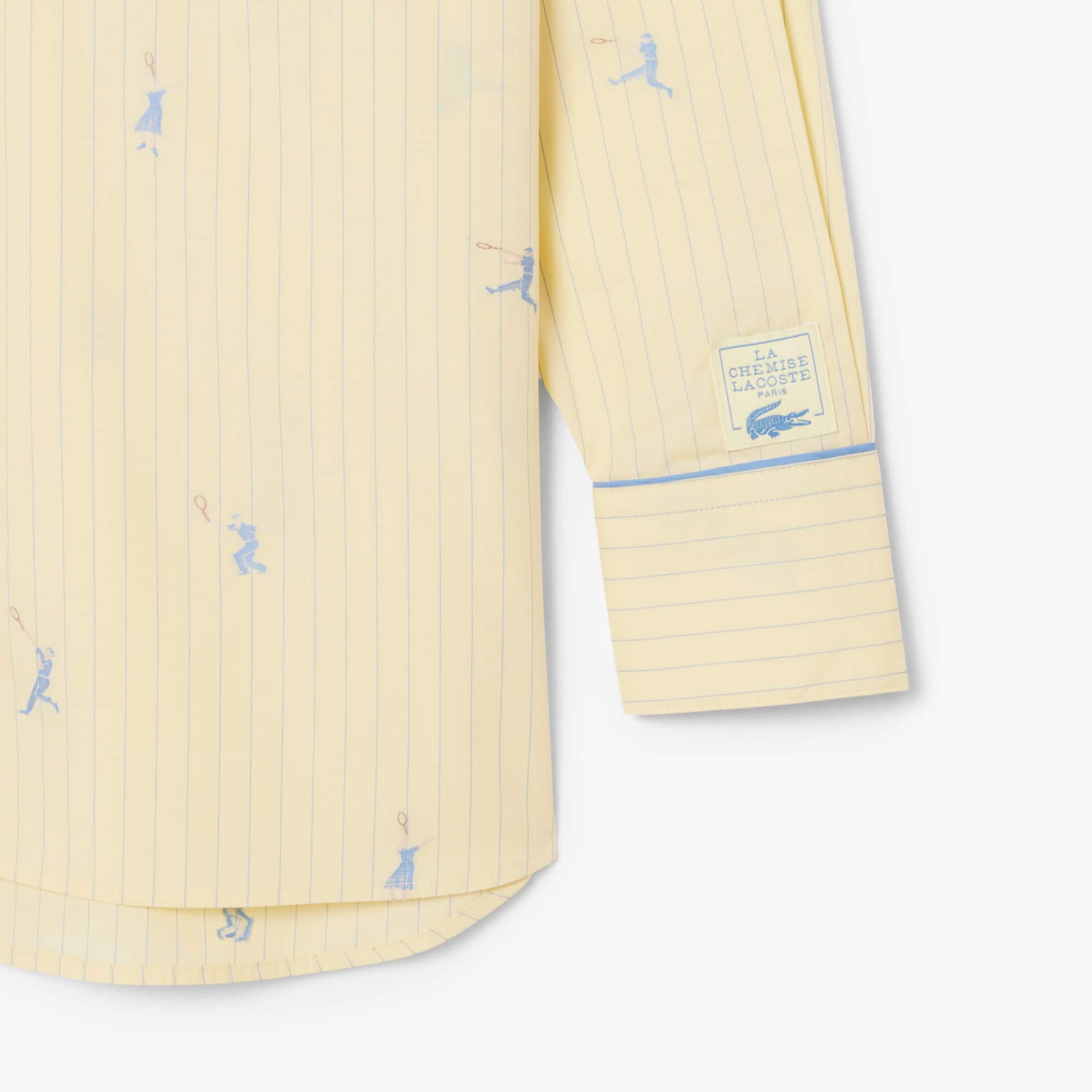 Oversized Shirt with Motifs - Jaune / Bleu
