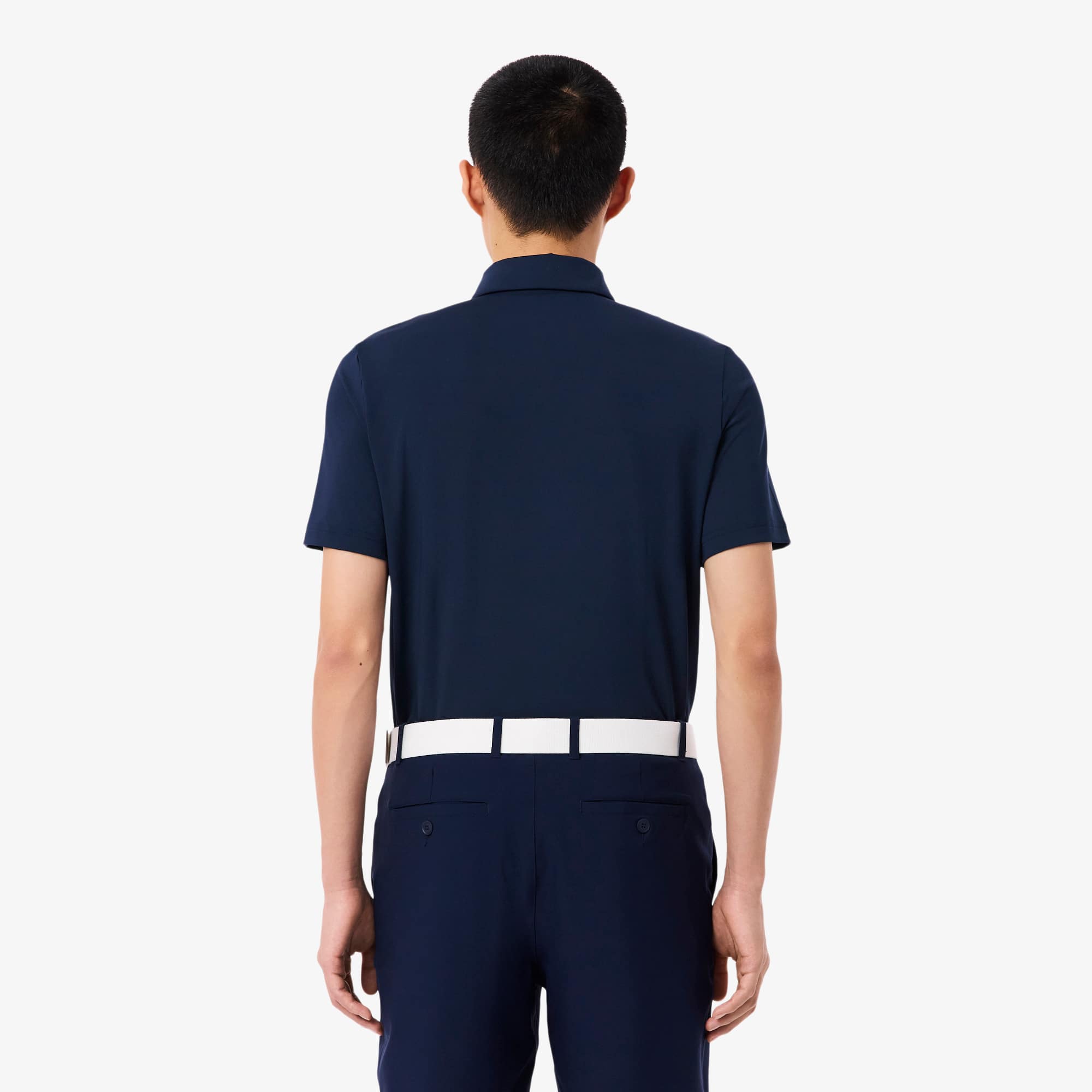 Men's Regular Fit Colorblock Golf Polo - Navy Blue / Blue / White
