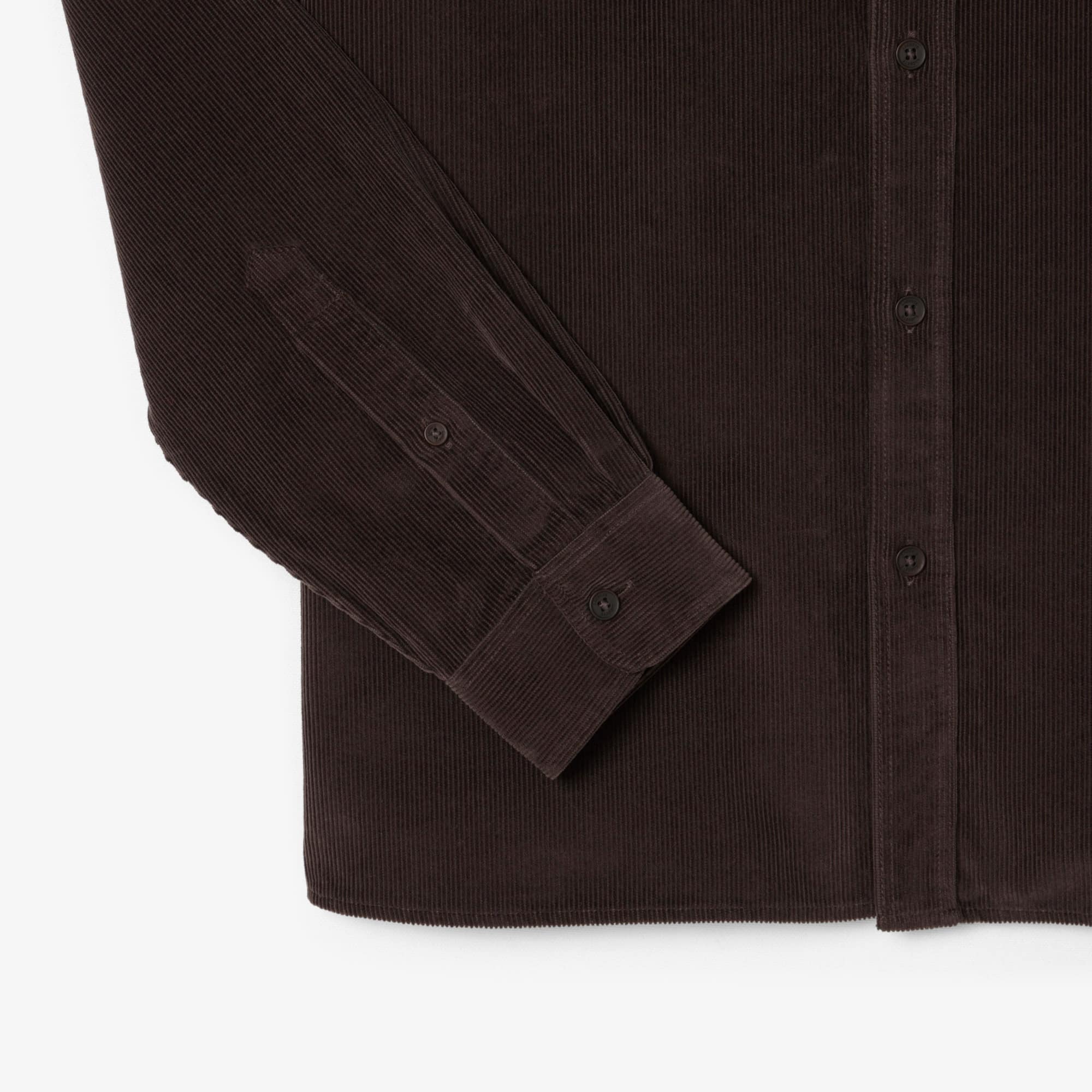 Men's Regular Fit Velour Shirt - Brown