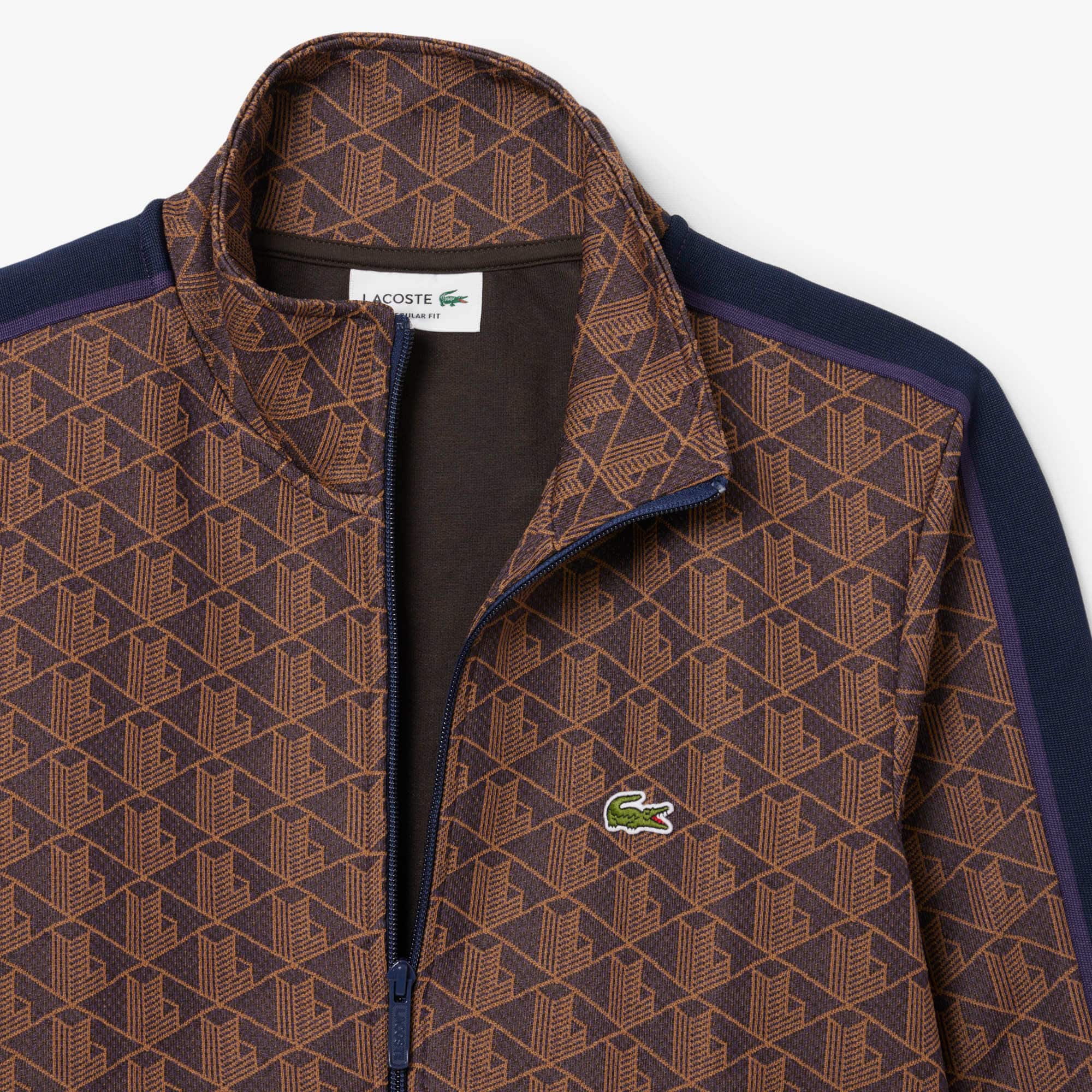Men's Paris Zip-Up Track Jacket - Purple / Brown