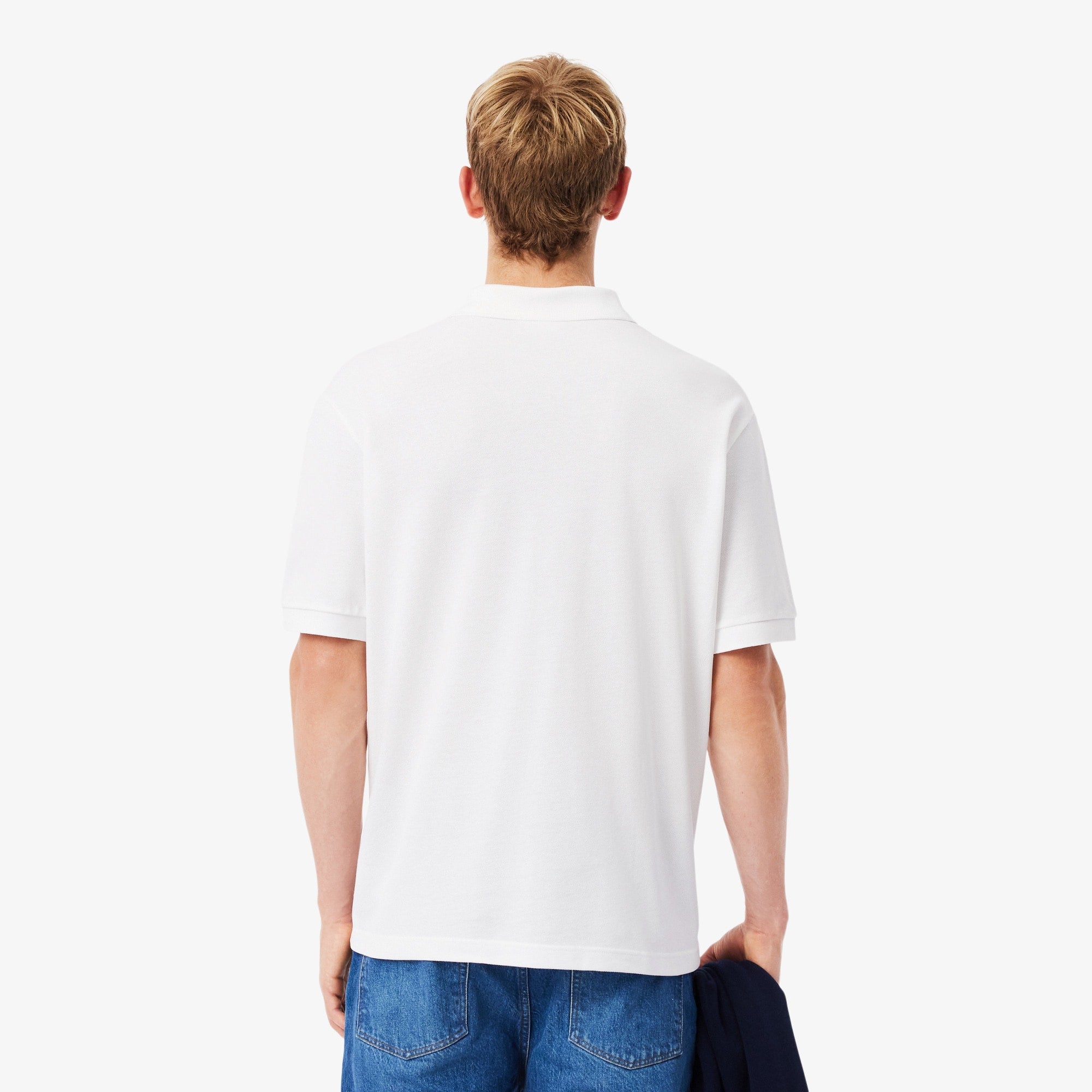 Men's Loose Fit Heavy Piqué Polo - White