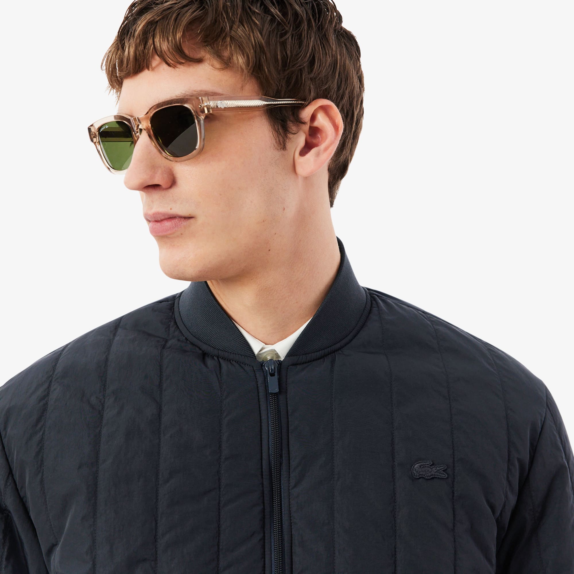 Lightweight Water-Repellent Quilted Puffed Jacket - Black