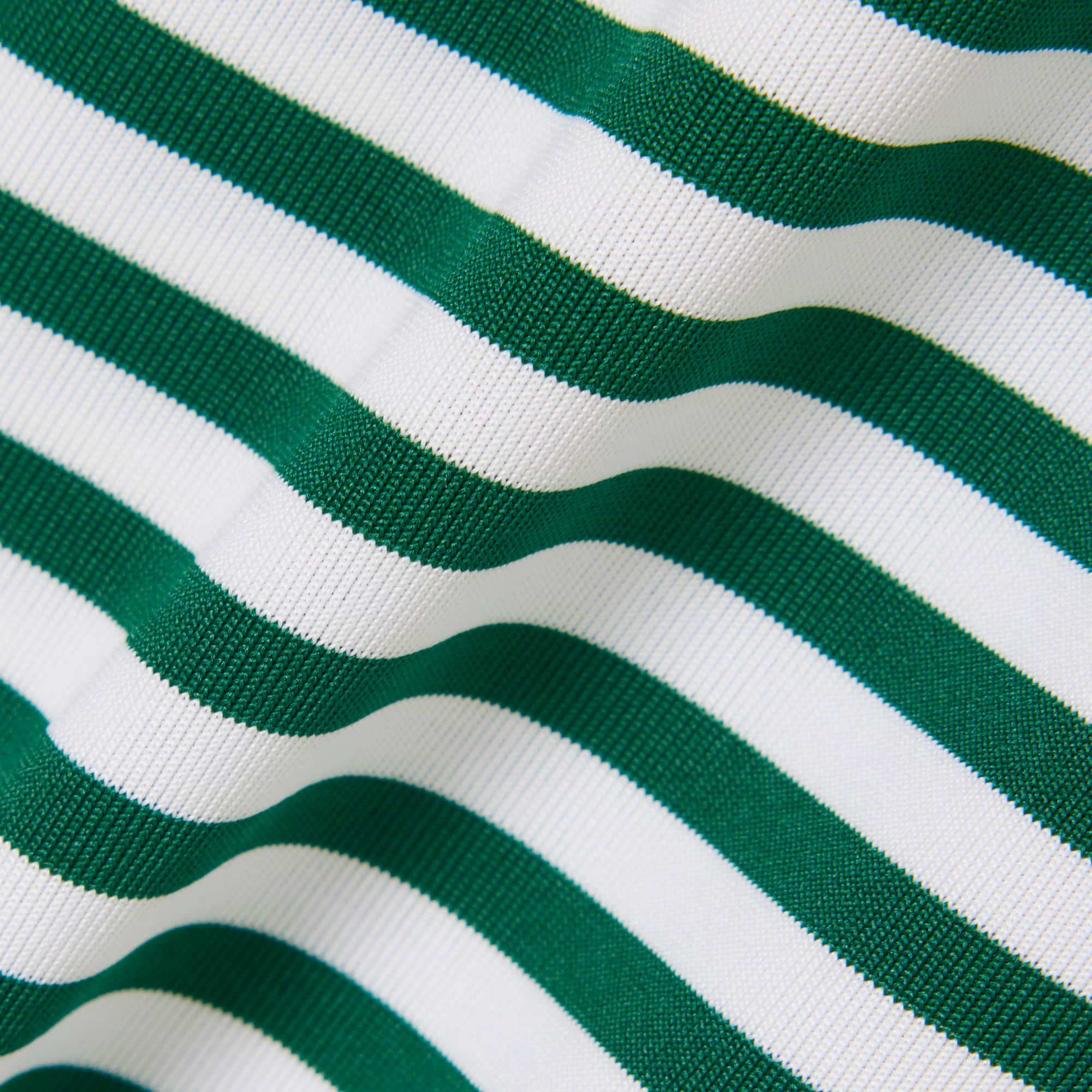 Regular Fit Ultra Dry Striped Golf Polo - Green / White