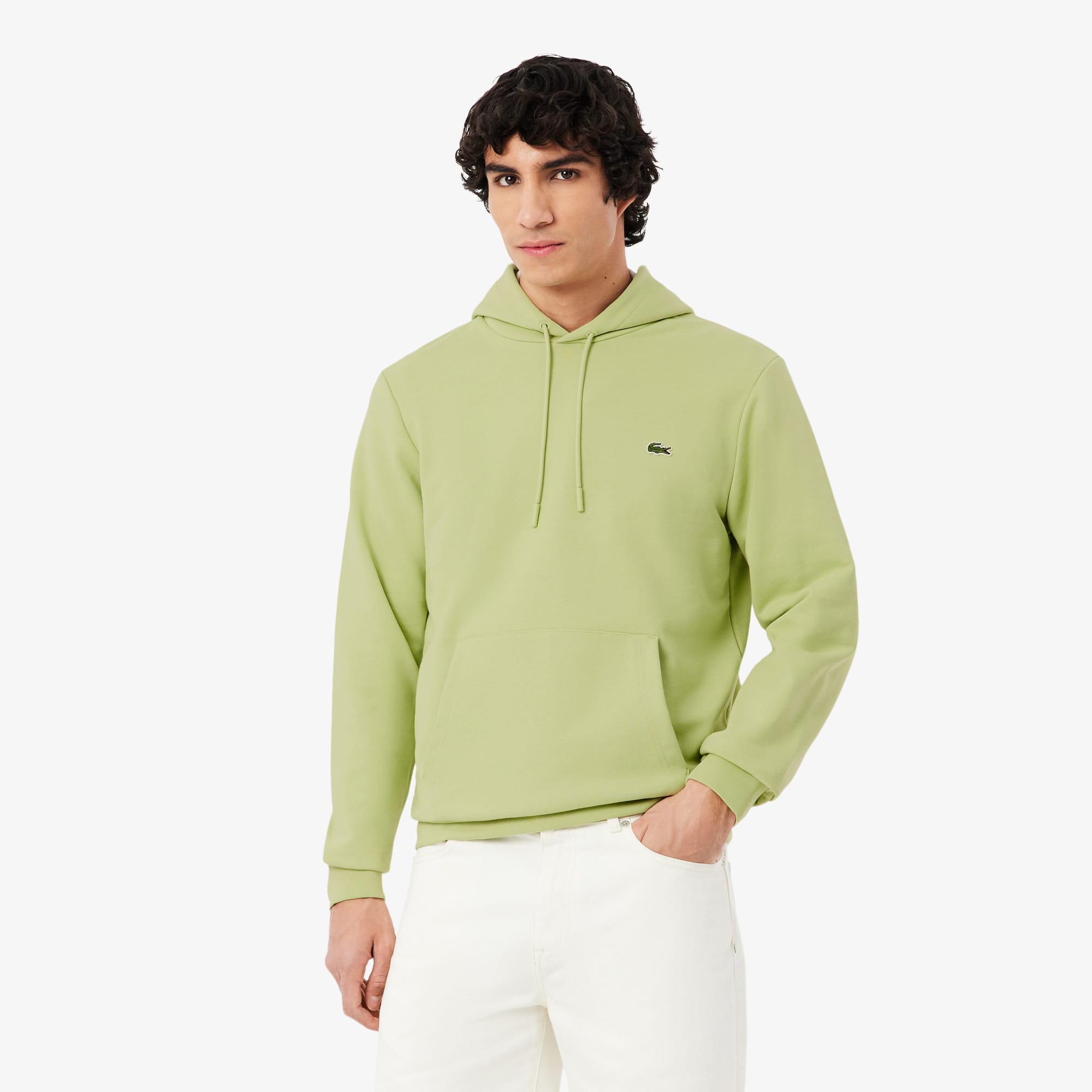 Men's Cotton Fleece Hoodie - Green