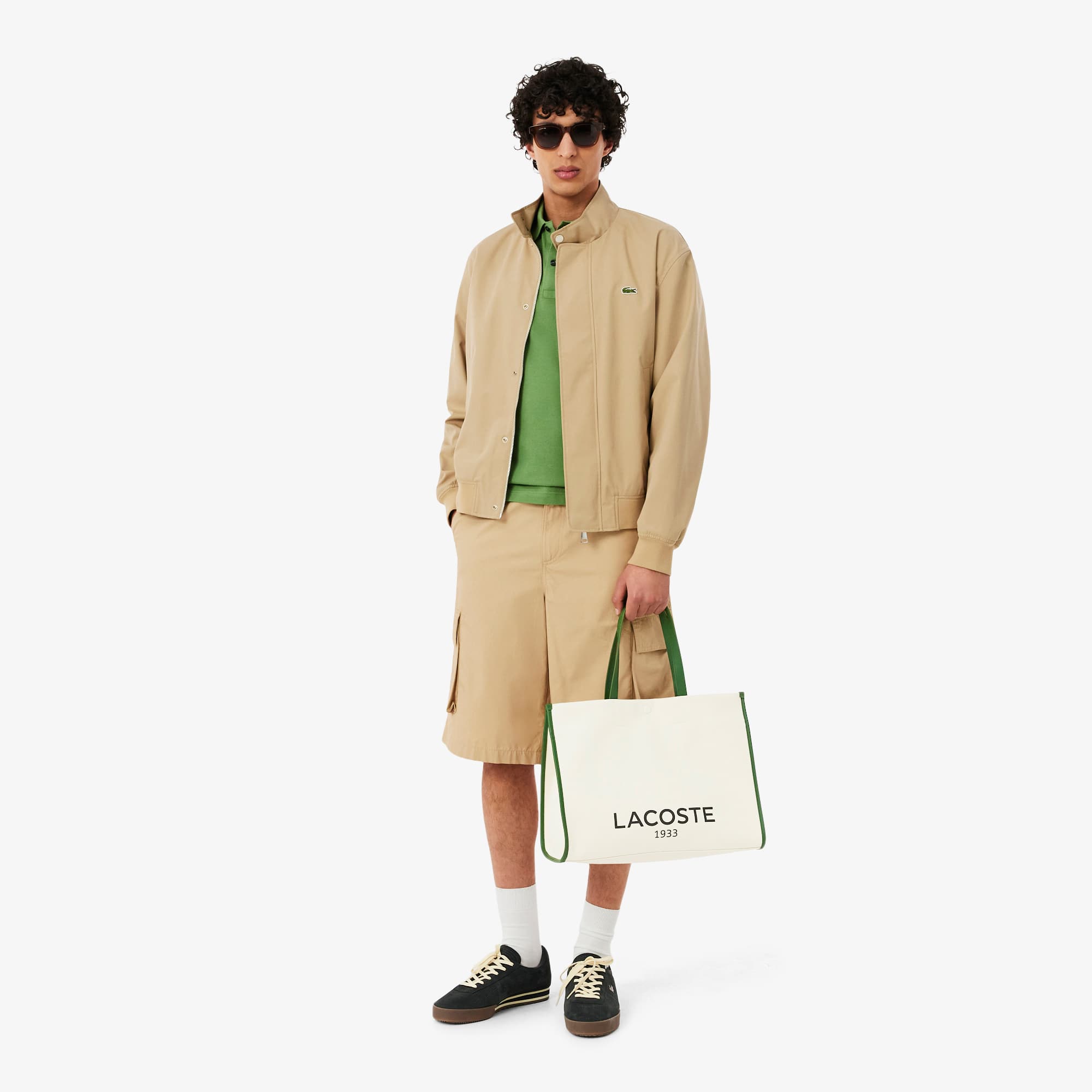 Large Heritage Canvas Tote - NATUREL VERT 132