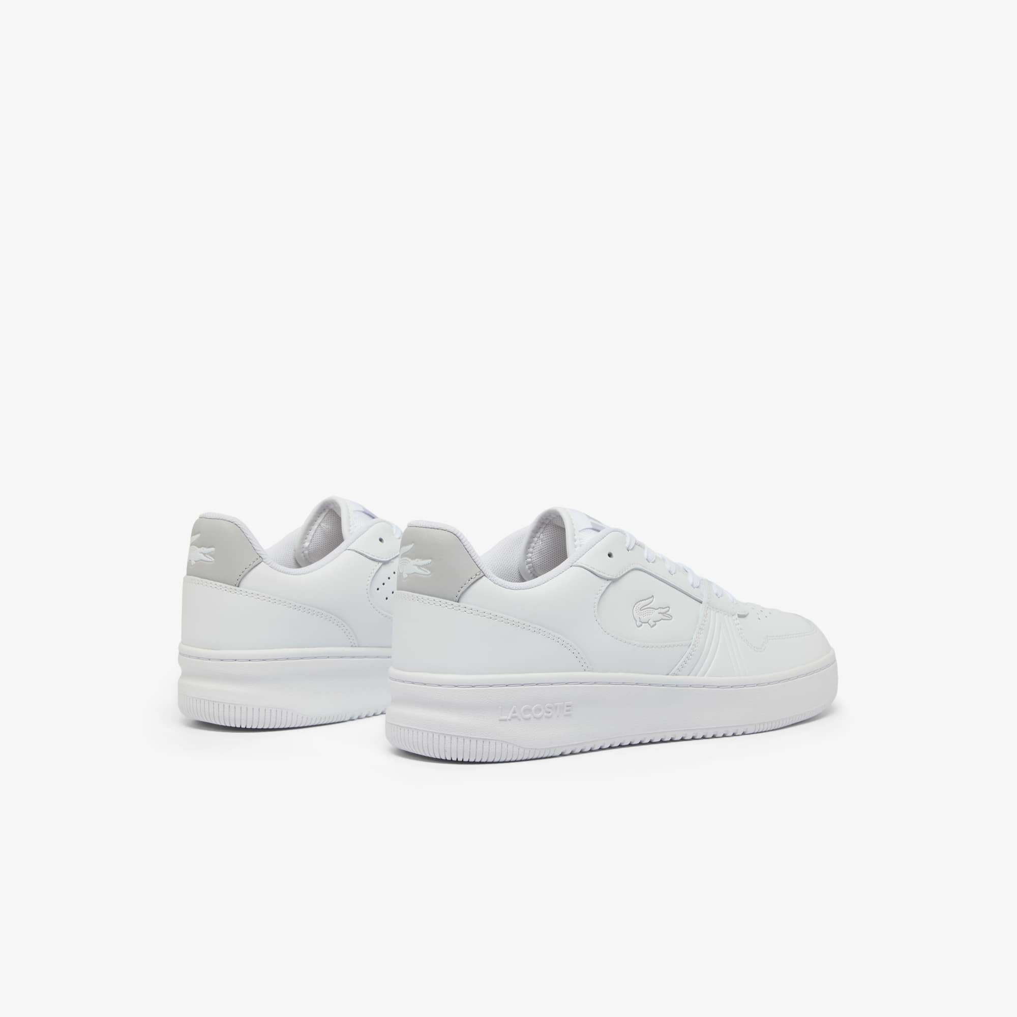 Men's L001 Set Leather Sneakers - WHITE/WHITE